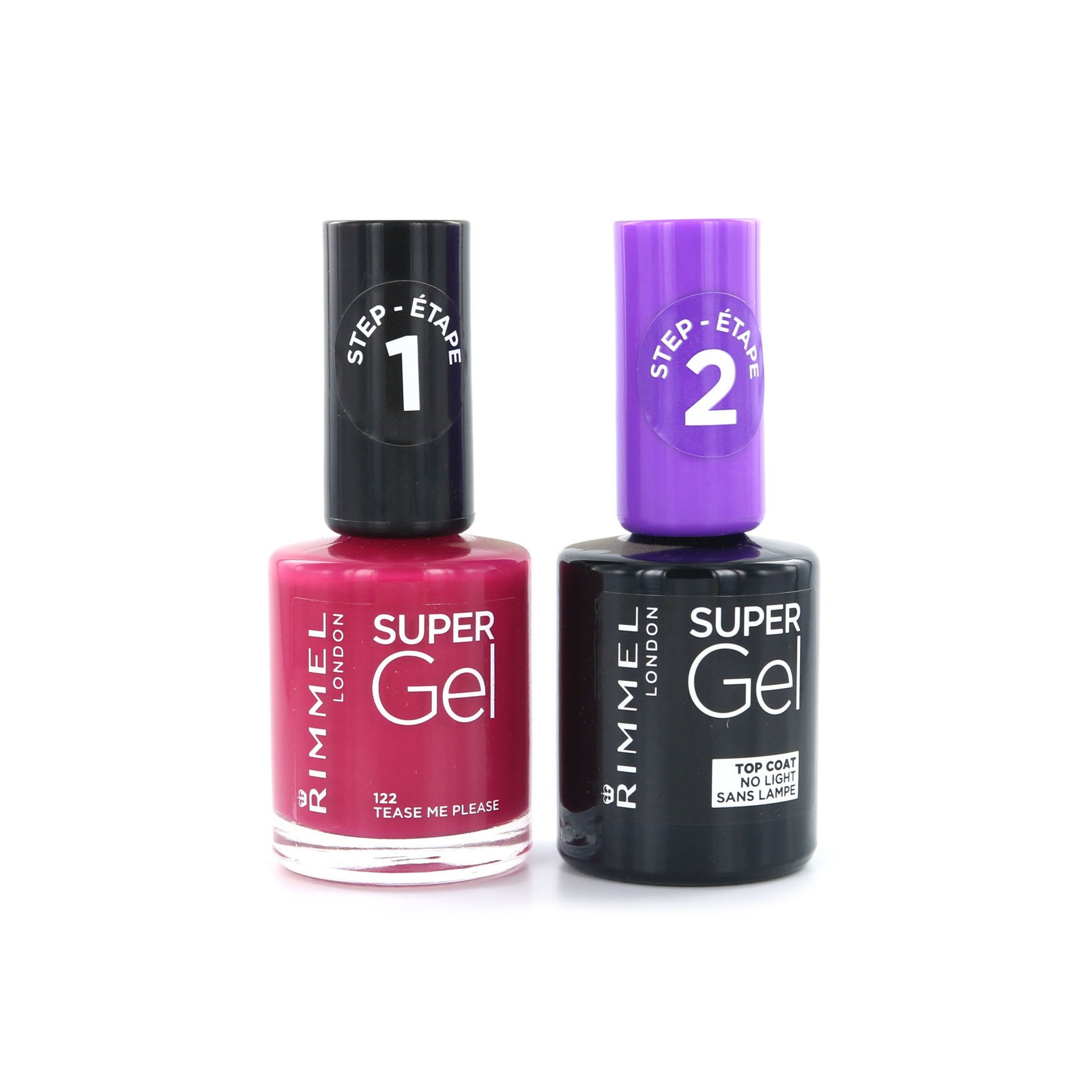 Rimmel Super Gel Duo Nagellak - 122 Tease Me Please + Topcoat (zonder doosje)