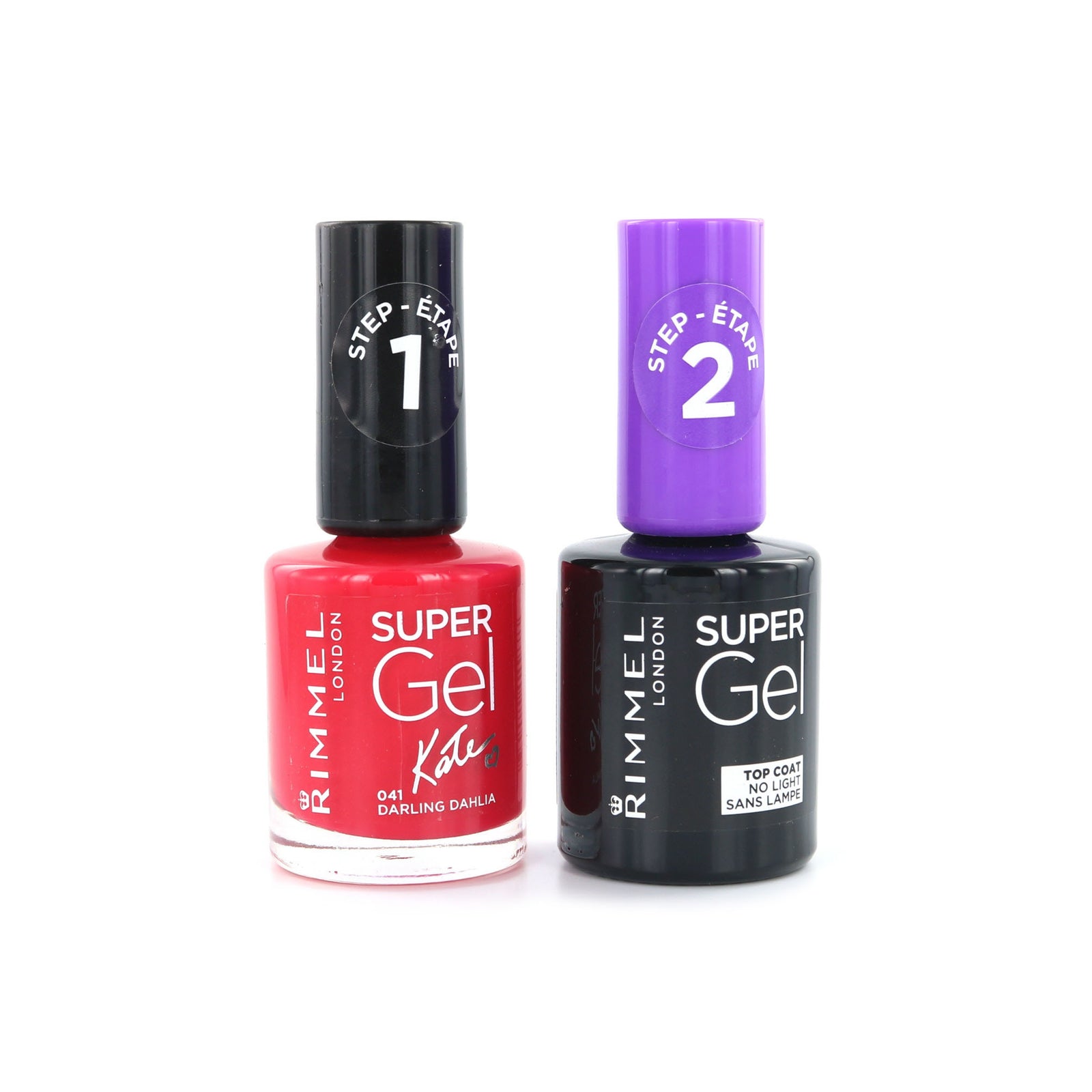 Rimmel Super Gel Duo Nagellak - 041 Darling Dahlia + Topcoat (zonder doosje)