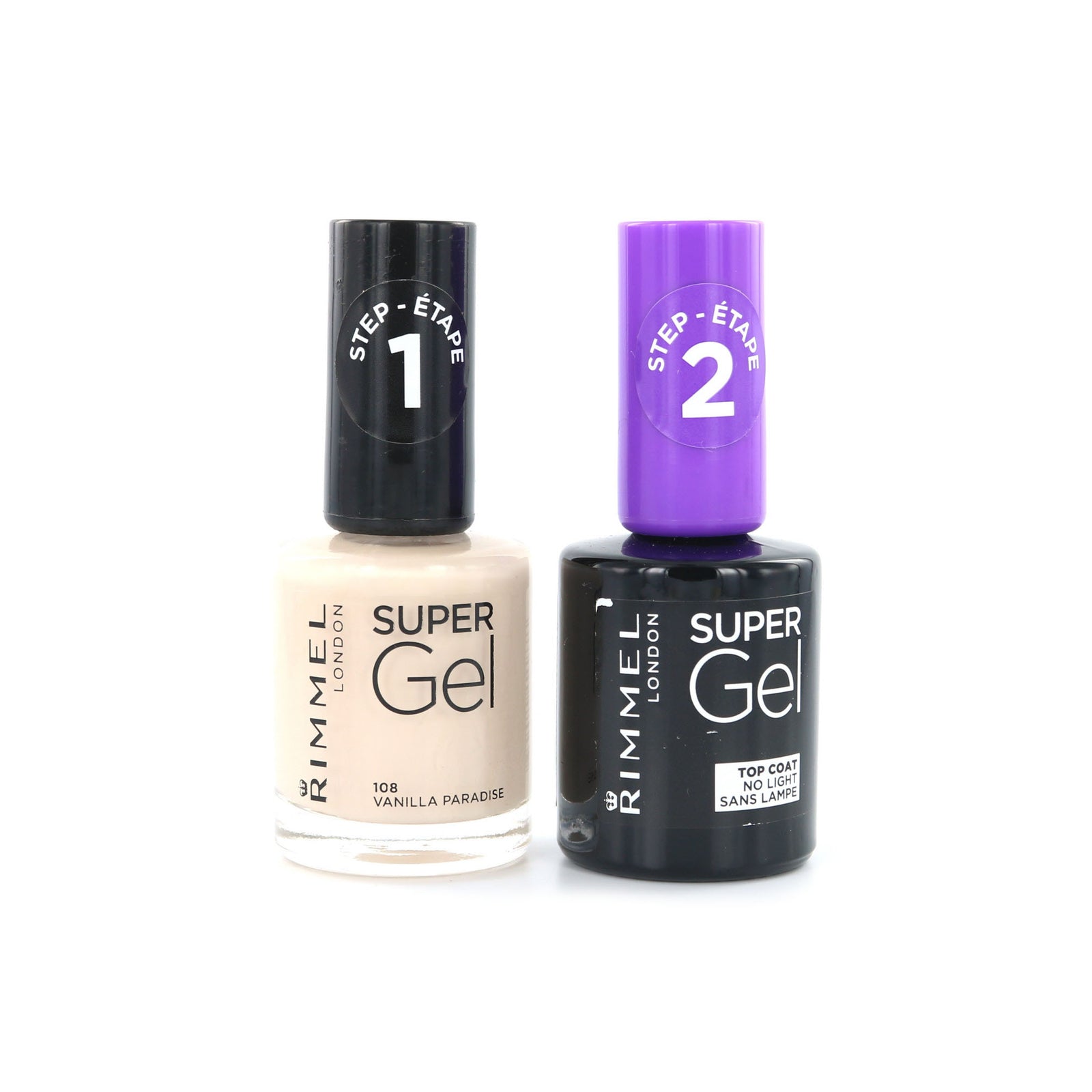 Rimmel Super Gel Duo Nagellak - 108 Vanilla Paradise + Topcoat (zonder doosje)