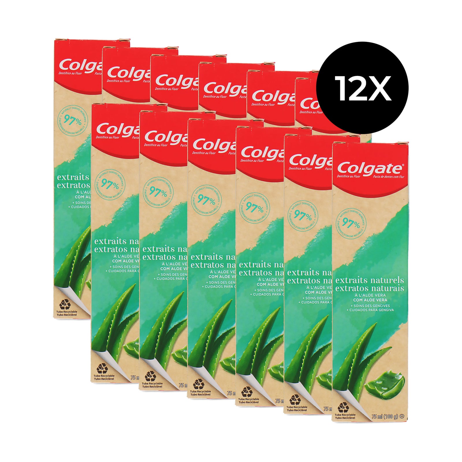 Colgate Natural Extracts With Aloe Vera Tandpasta - 12 x 75 ml