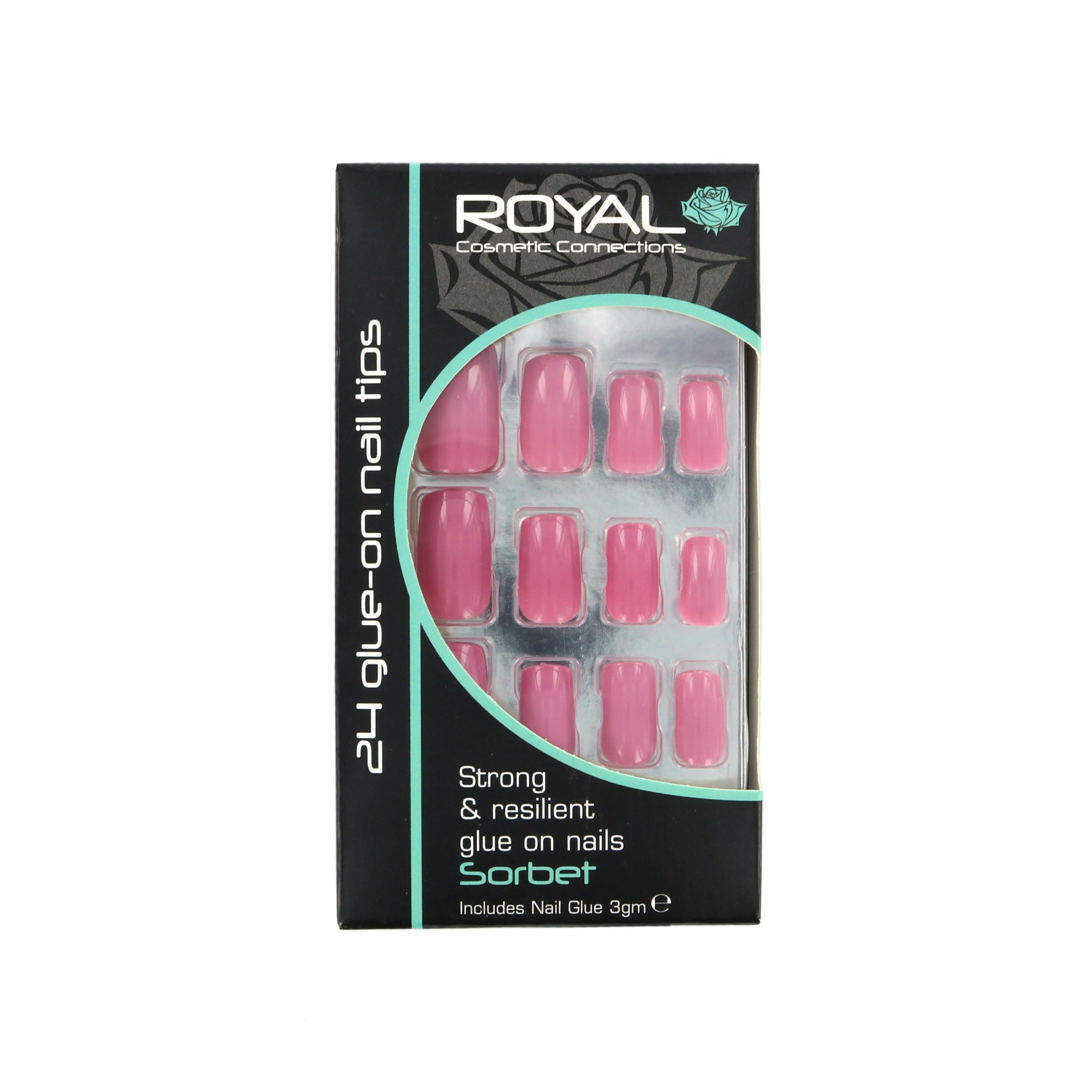 Royal 24 Glue-On Nail Tips - Sorbet (met nagellijm)