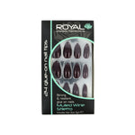 Royal 24 Stiletto Glue-On Nail Tips - Mulled Wine (met nagellijm)