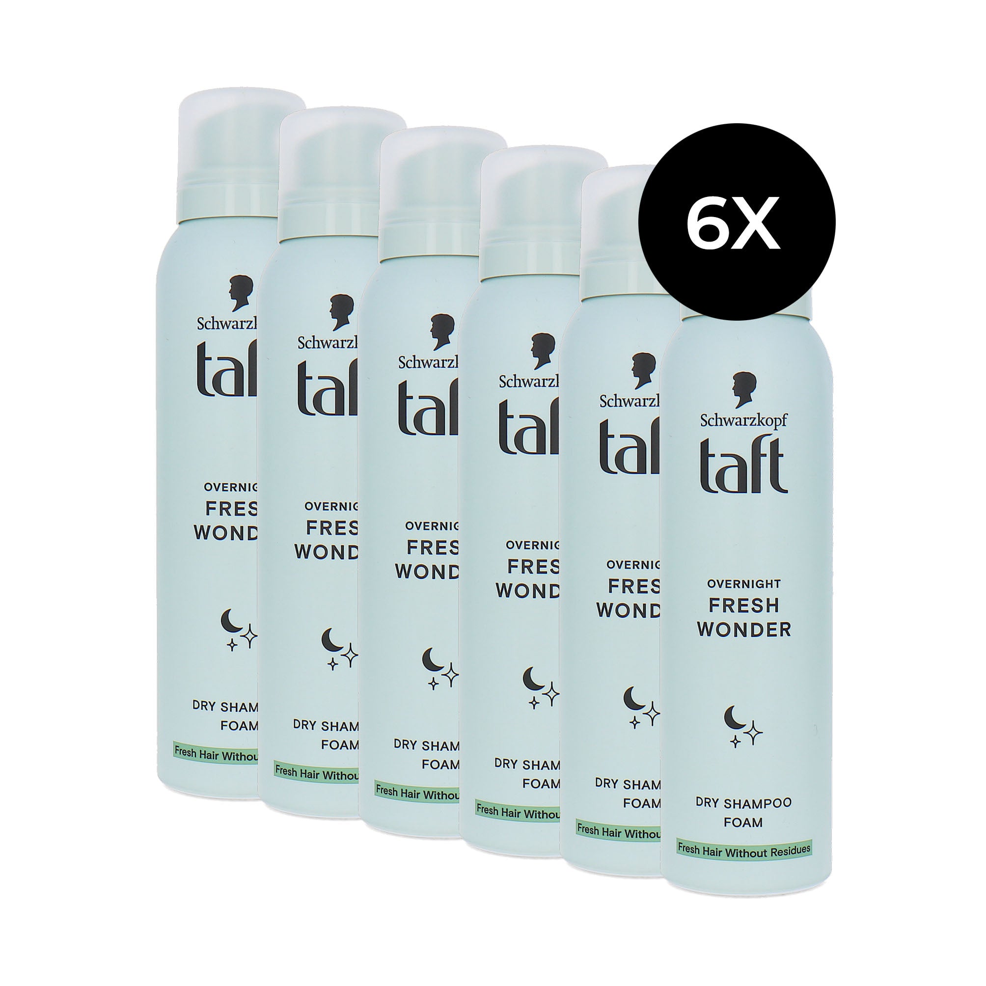 Schwarzkopf Taft Overnight Fresh Wonder Dry Shampoo - 6 x 150 ml