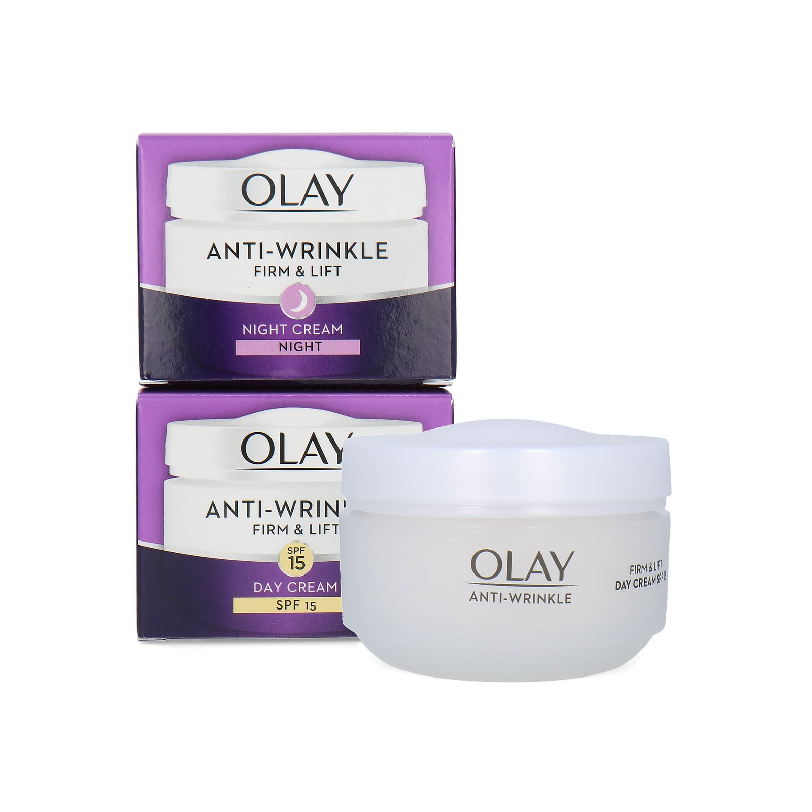 Olay Firm & Lift Anti-Wrinkle Daycream + Nightcream - 2 x 50 ml