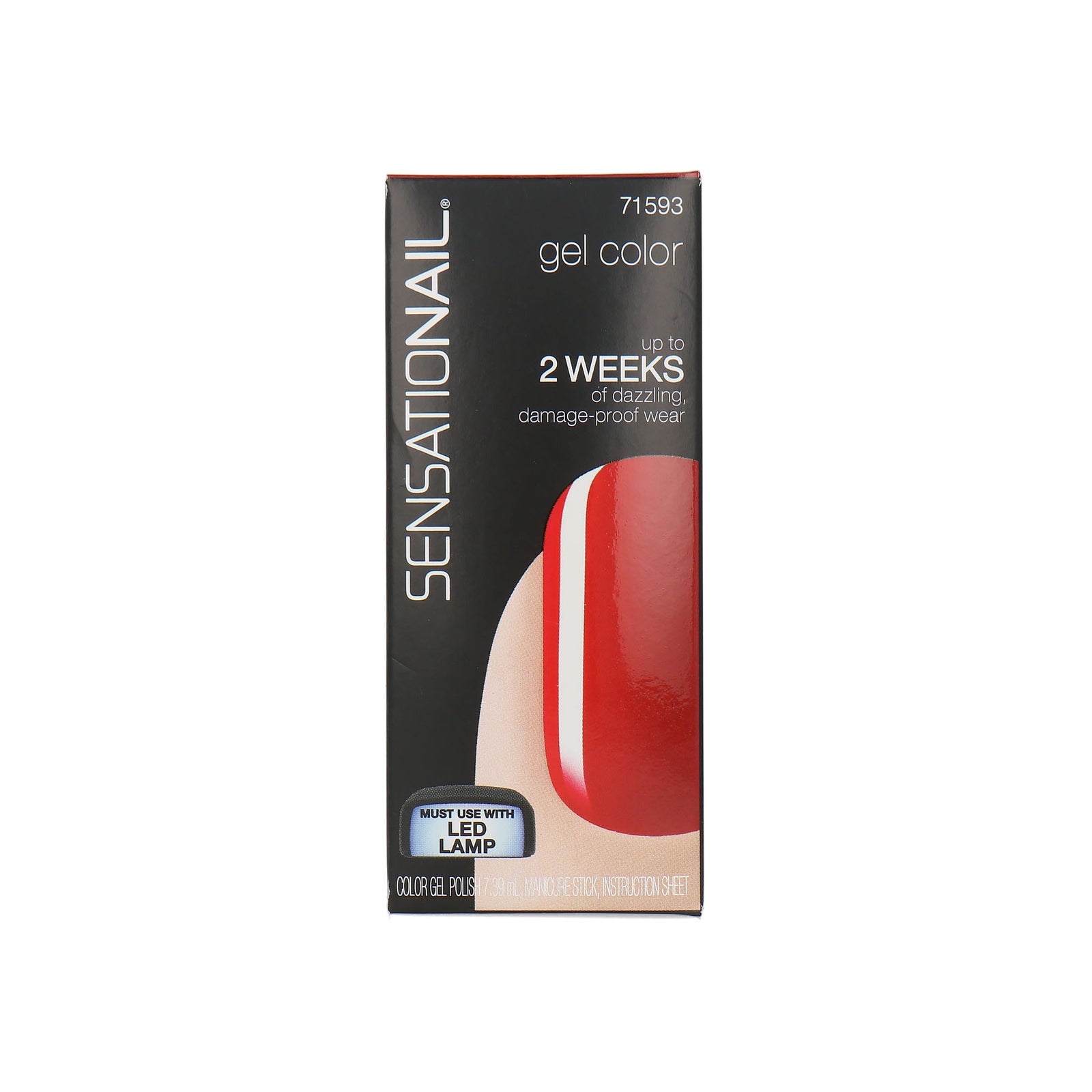Sensationail Gel Color Nagellak - 71593 Scarlet Red