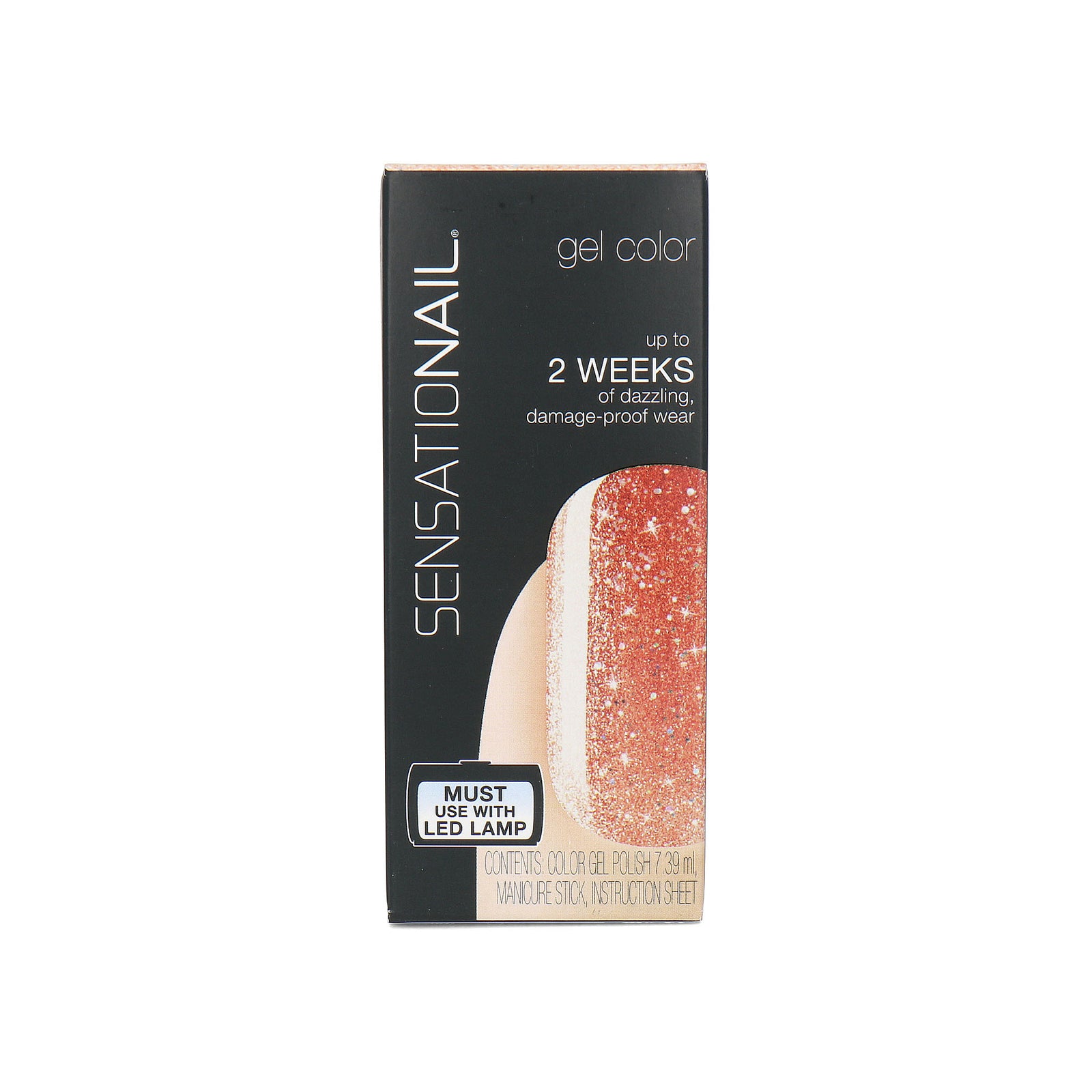 Sensationail Gel Color Nagellak - Tangerine Glitter