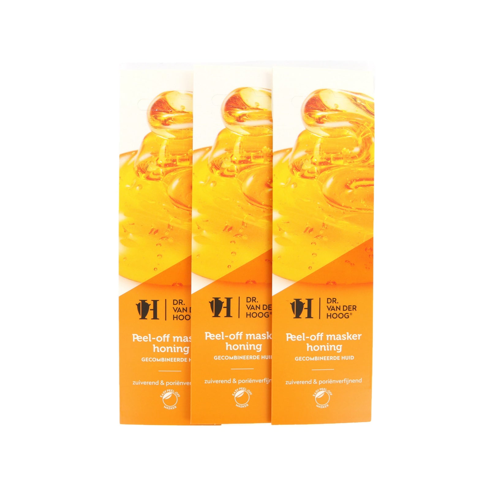 Dr. van der Hoog Peel-Off Masker Honing - Gecombineerde Huid (3 Stuks)