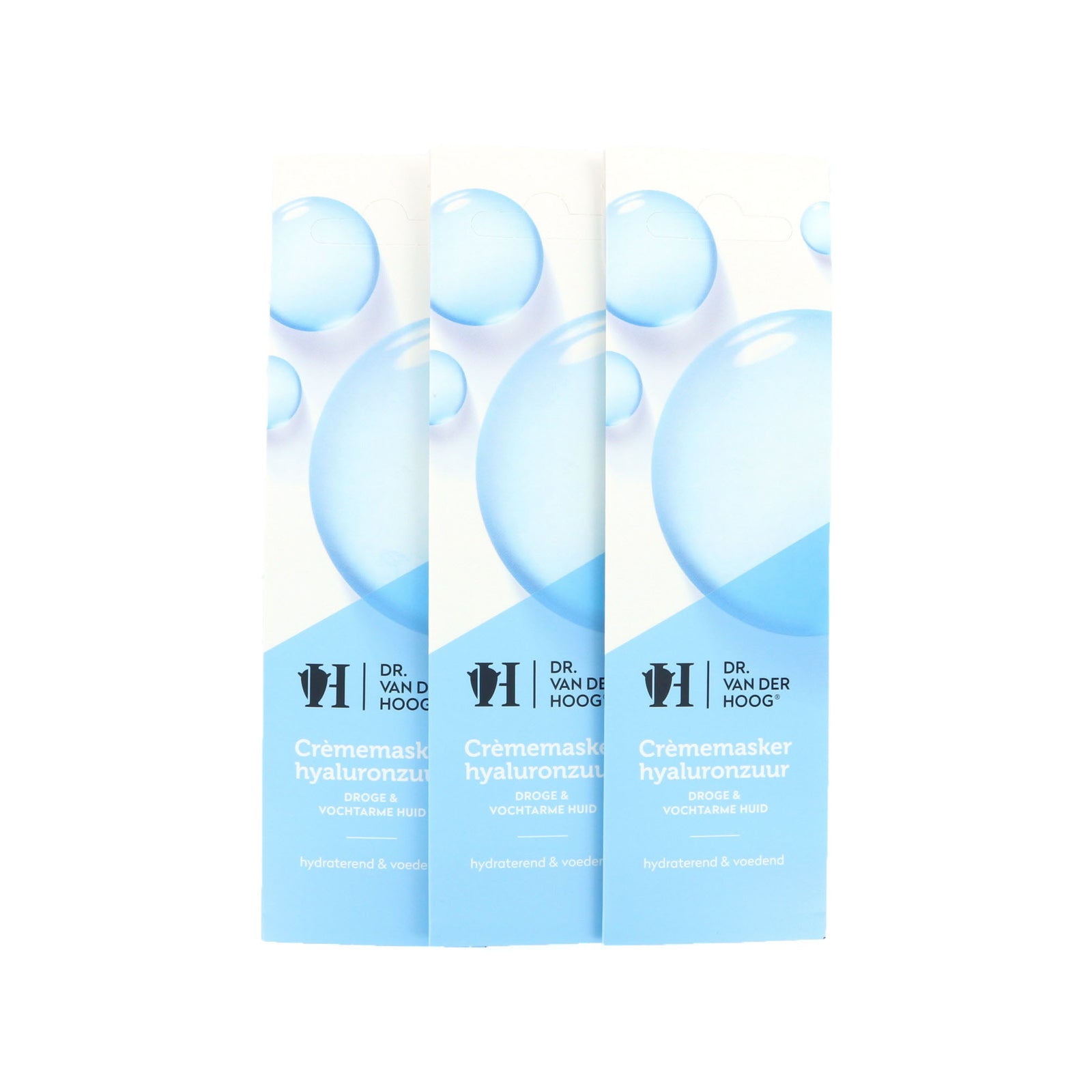 Dr. van der Hoog Crème Masker Hyaluronzuur - Droge & Vochtarme Huid (3 Stuks)