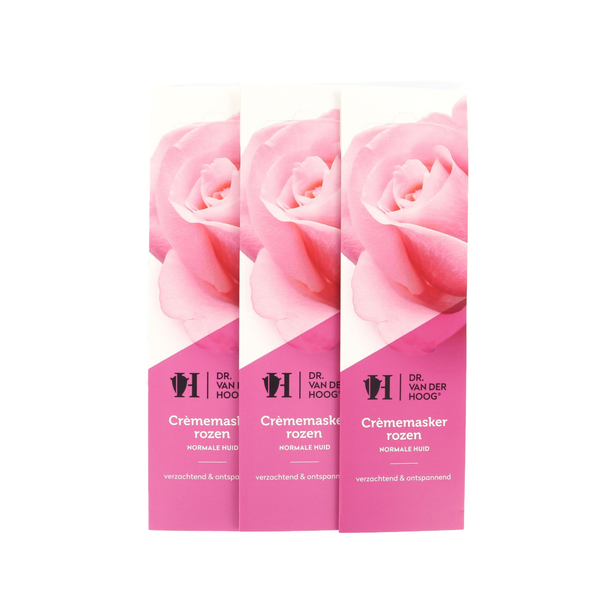 Dr. van der Hoog Crème Masker Rozen - Normale Huid (3 Stuks)
