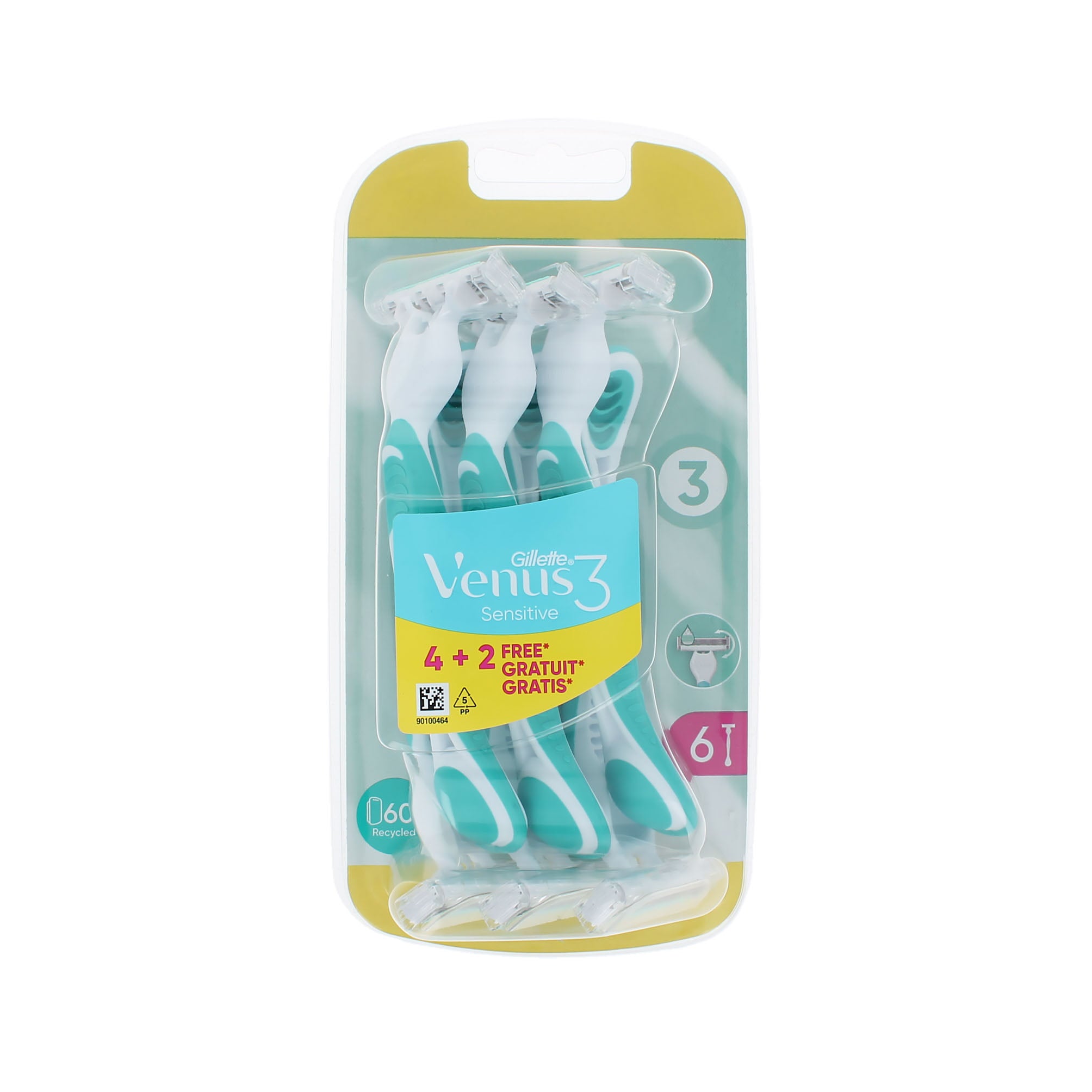 Gillette Venus 3 Sensitive Razors (set van 6)