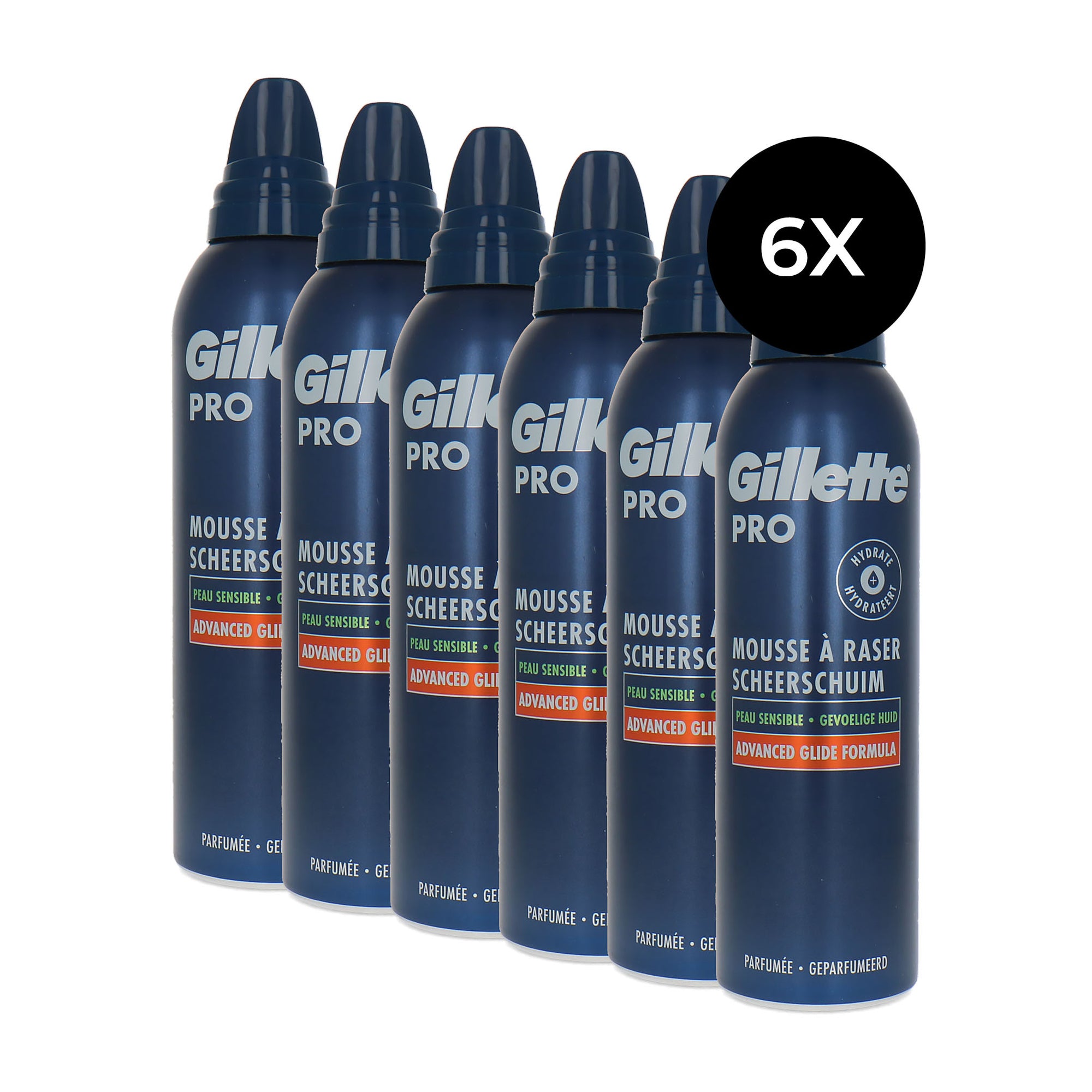 Gillette Pro Shaving Foam - 6 x 240 ml (voor gevoelige huid)