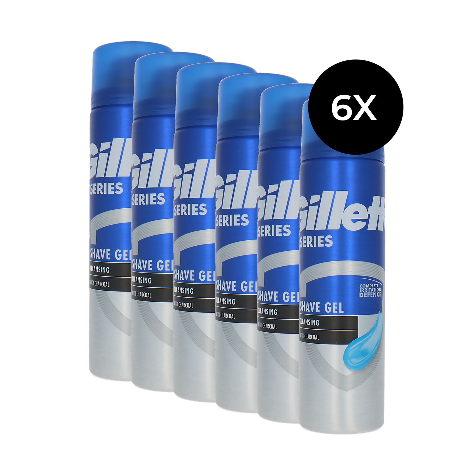 Gillette Series Cleansing Shave Gel - 6 x 200 ml