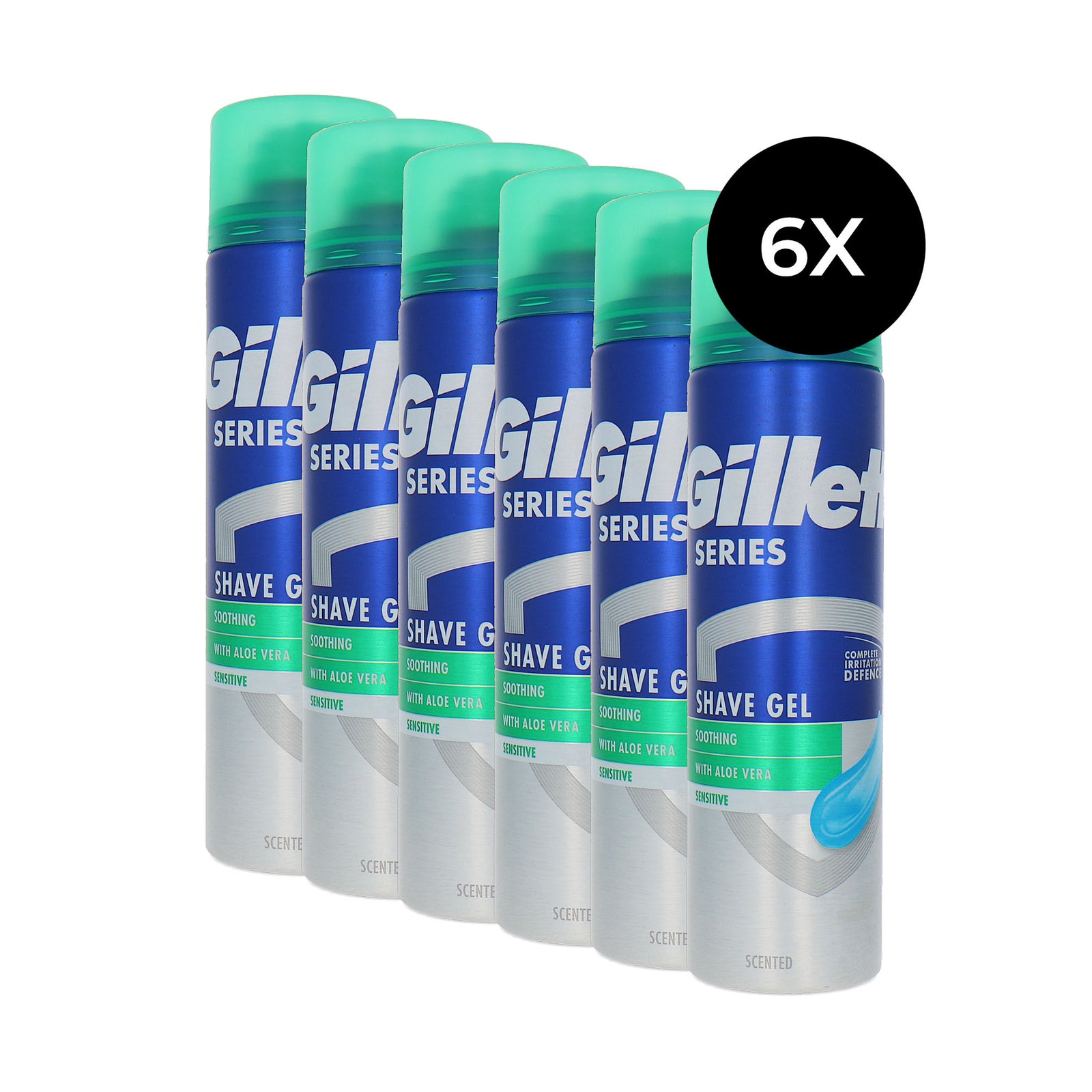 Gillette Men Series Soothing Shave Gel - 6 x 200 ml