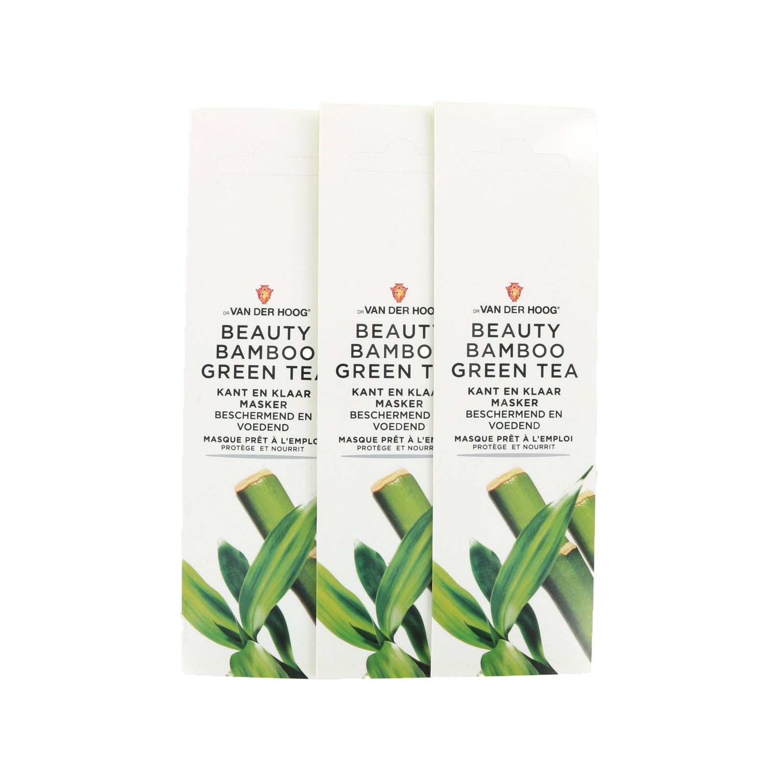 Dr. van der Hoog Kant en Klaar Masker Beauty Bamboo Green Tea - Rijpere Huid (3 Stuks)