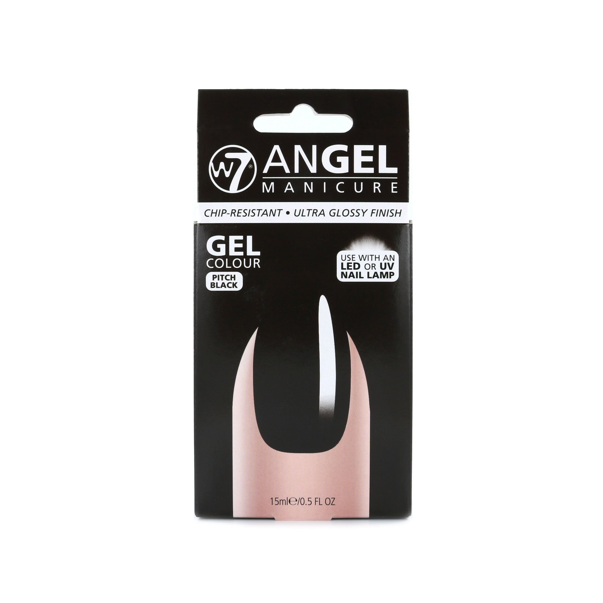 W7 Angel Manicure Gel UV Nagellak - Pitch Black