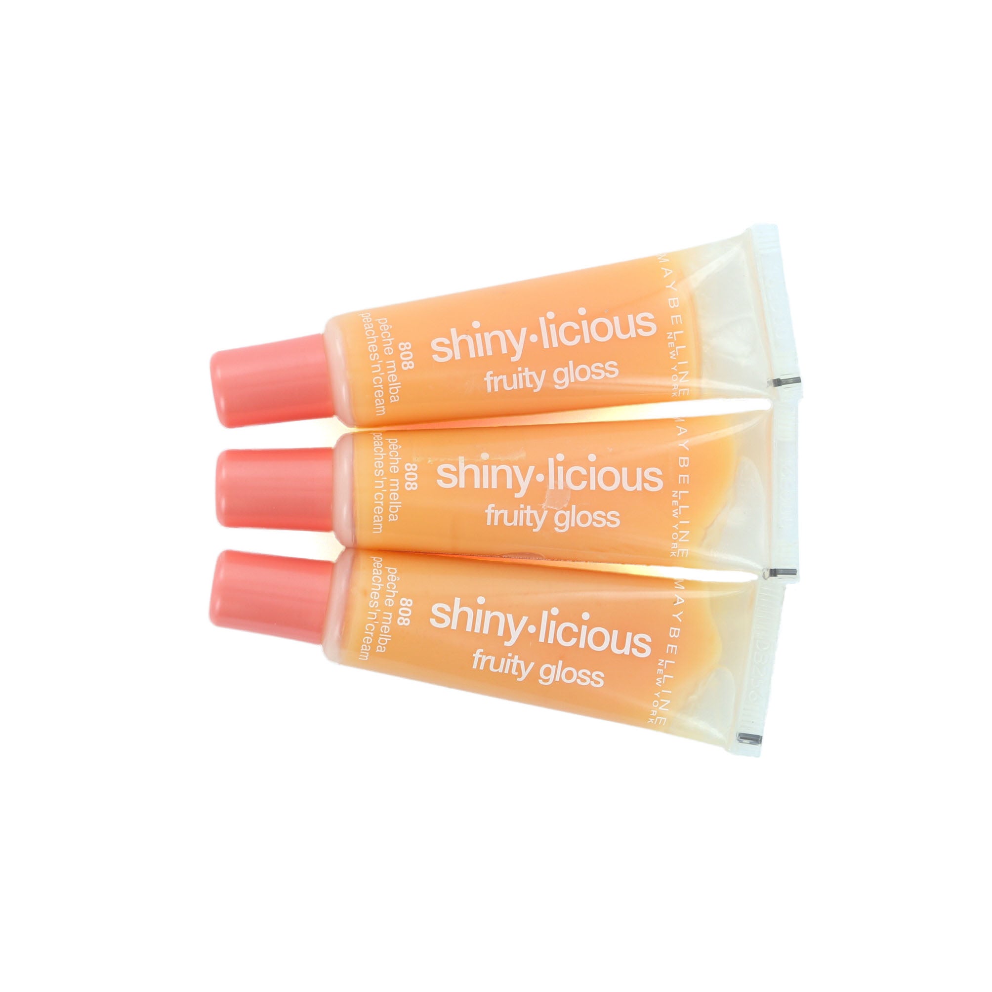 Maybelline Shiny-Licious Fruity Lipgloss - 808 Peche Melba (set van 3)