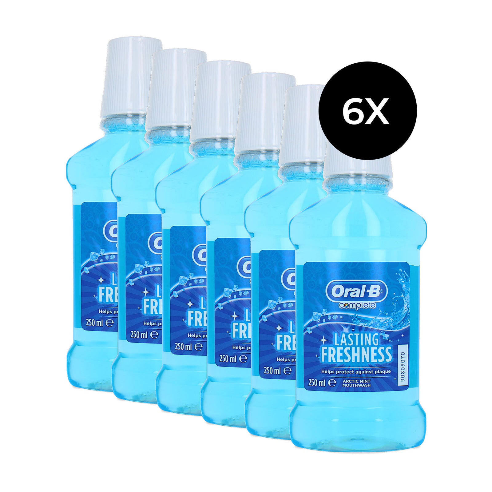 Oral-B Lasting Freshness Mouthwash Arctic Mint - 6 x 250 ml