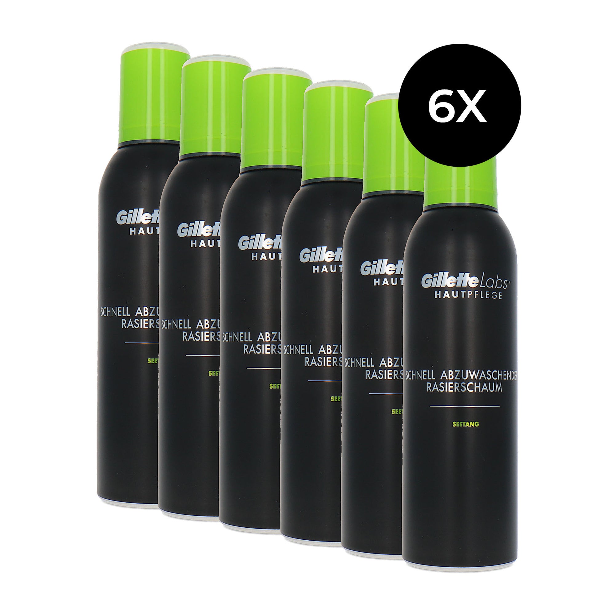 Gillette Labs Quick Rinse Shave Foam - 6 x 240 ml
