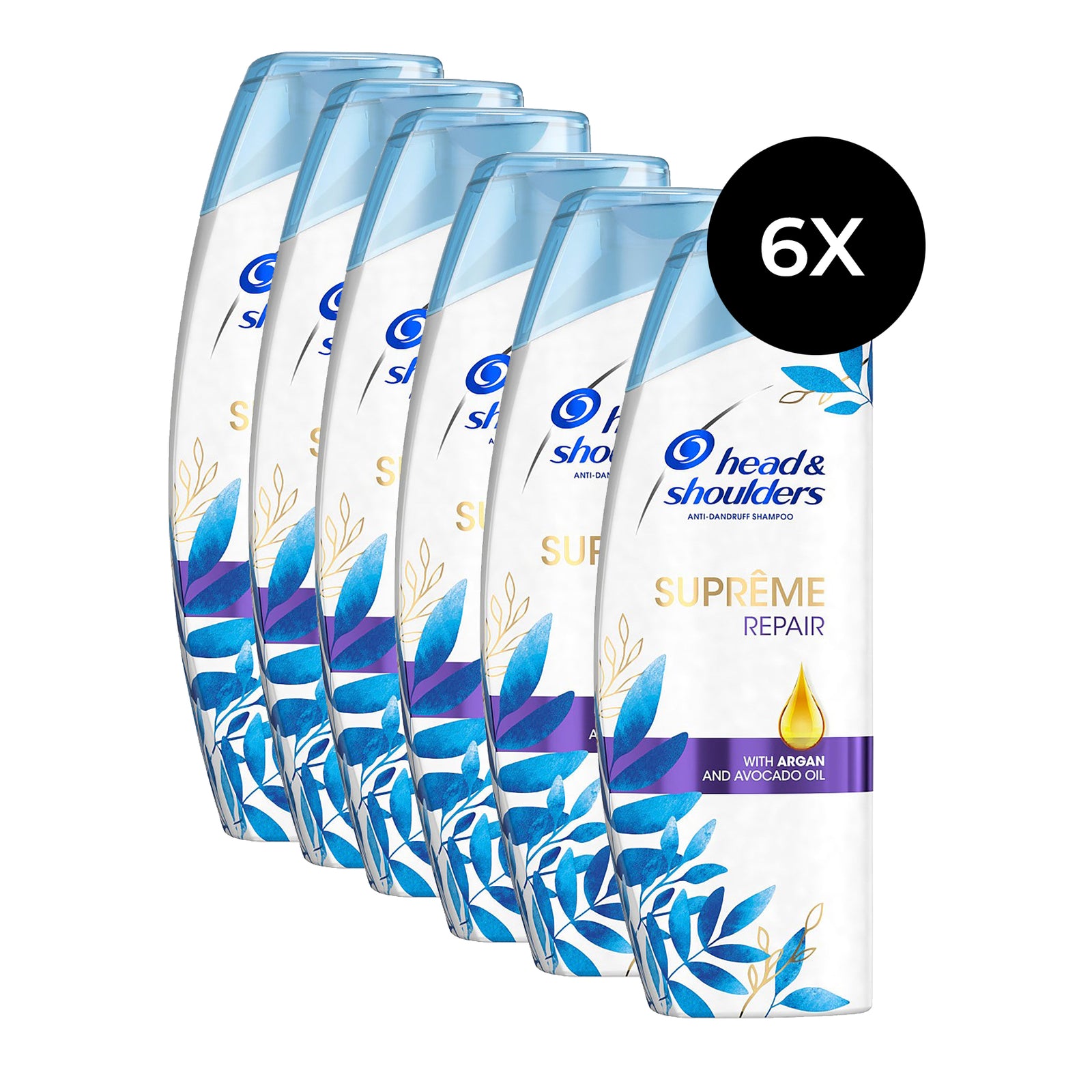 Head & Shoulders Suprême Repair Shampoo - 6x 400 ml (voor beschadigd haar)