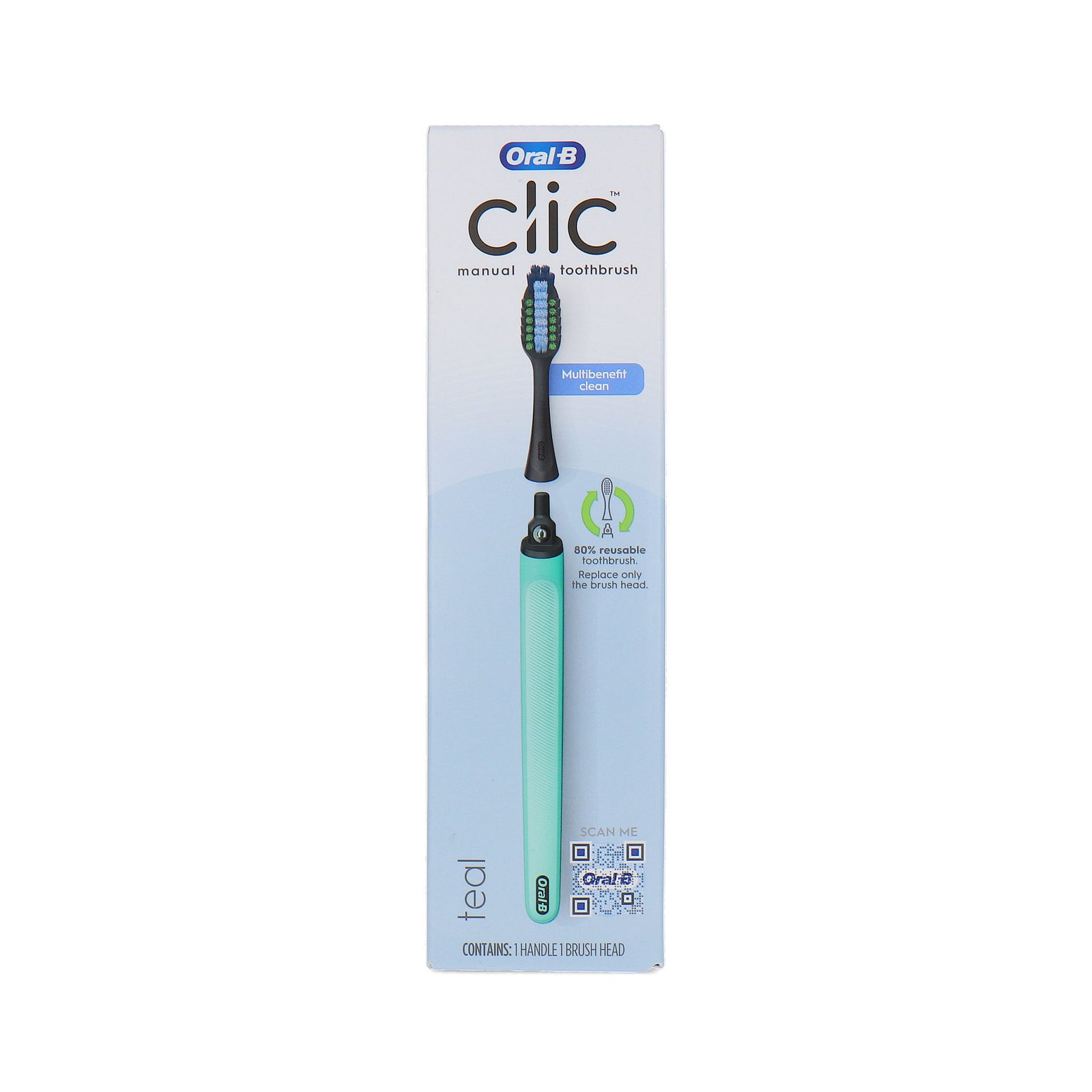 Oral-B CLIC Reusable Toothbrush - Groen