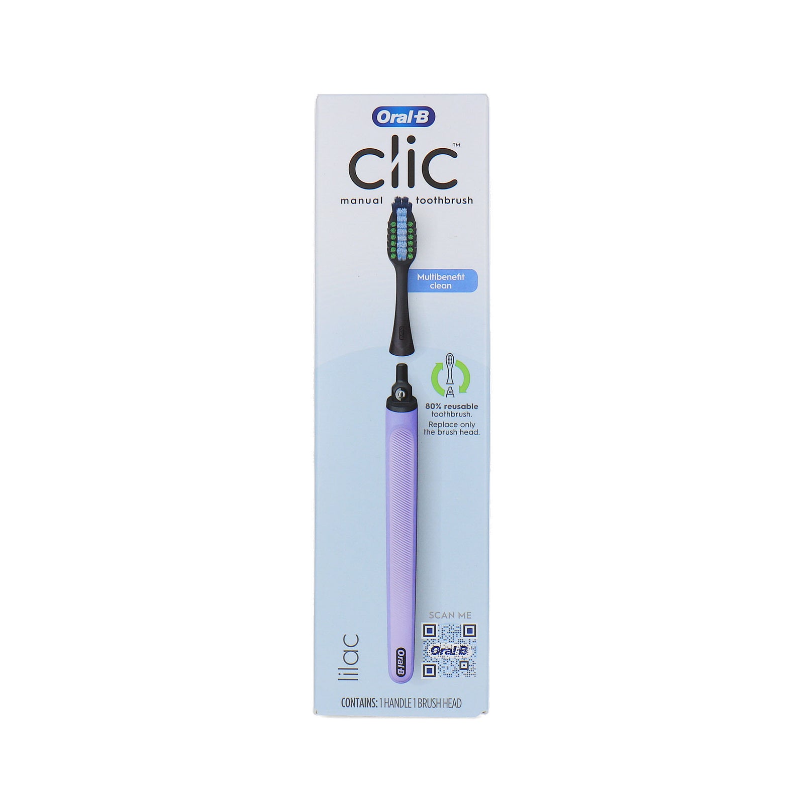 Oral-B CLIC Reusable Toothbrush - Paars