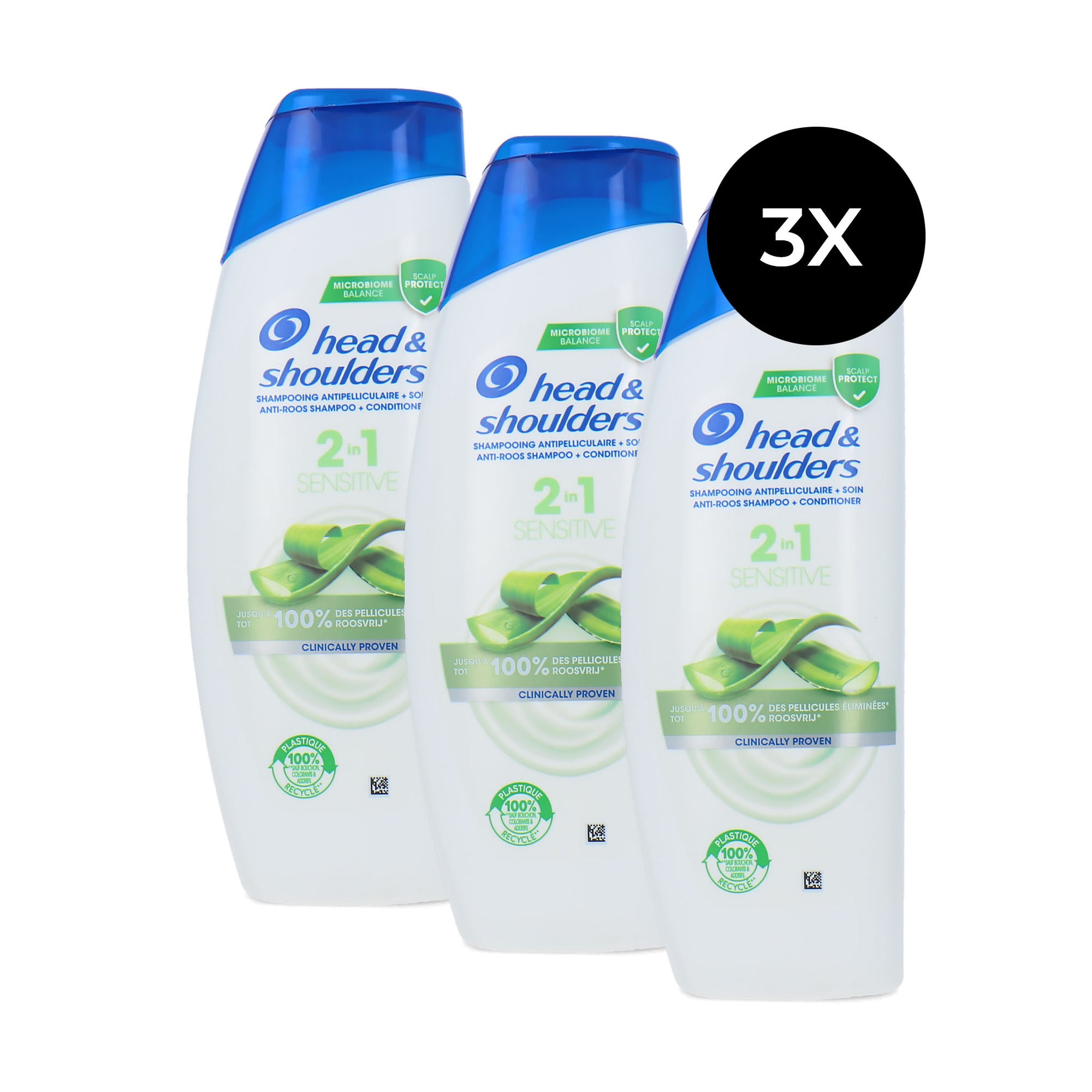 Head & Shoulders 2in1 Sensitive Shampoo + Conditioner - 3 x 270 ml