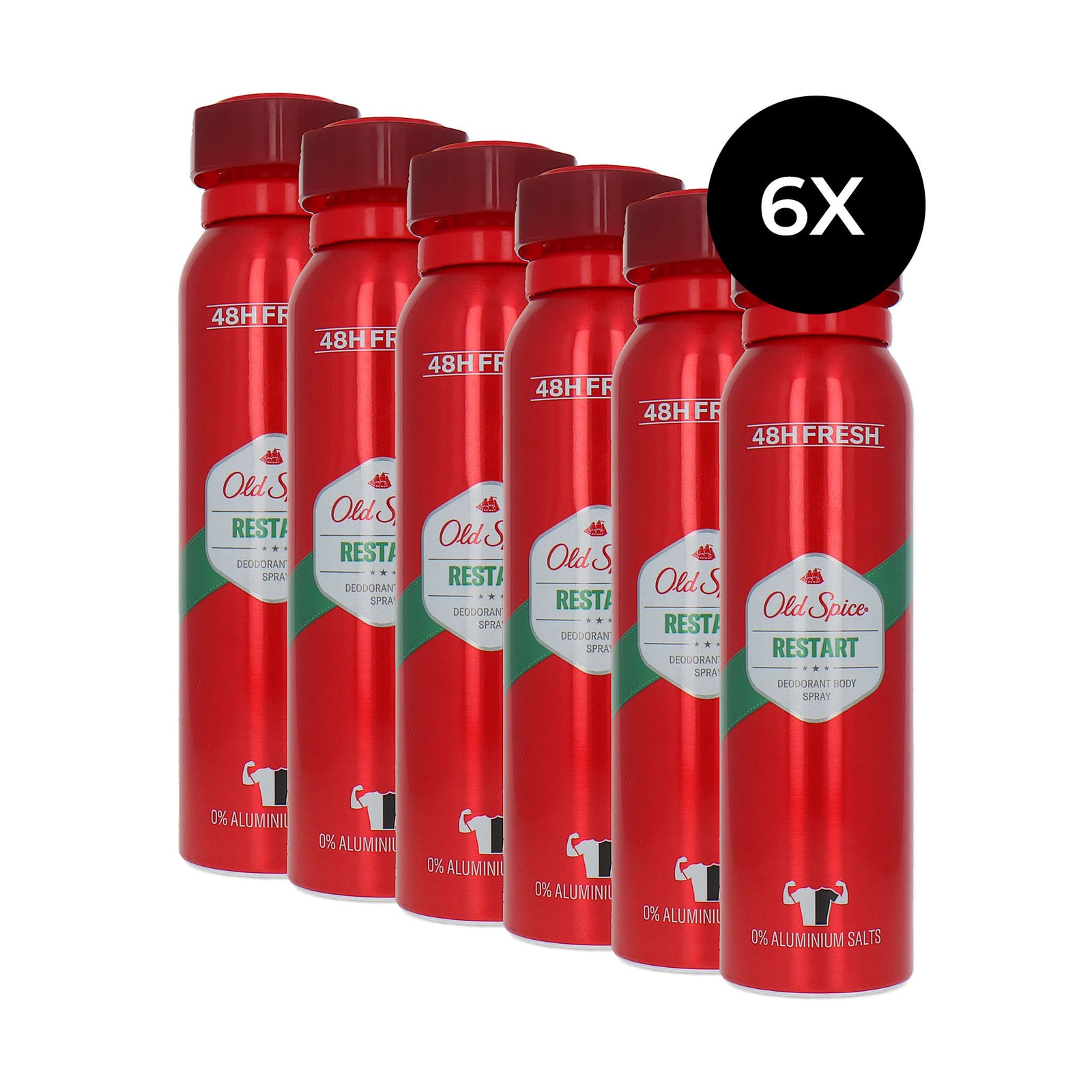 Old Spice Deodorant-Body Spray Restart - 6 x 150 ml