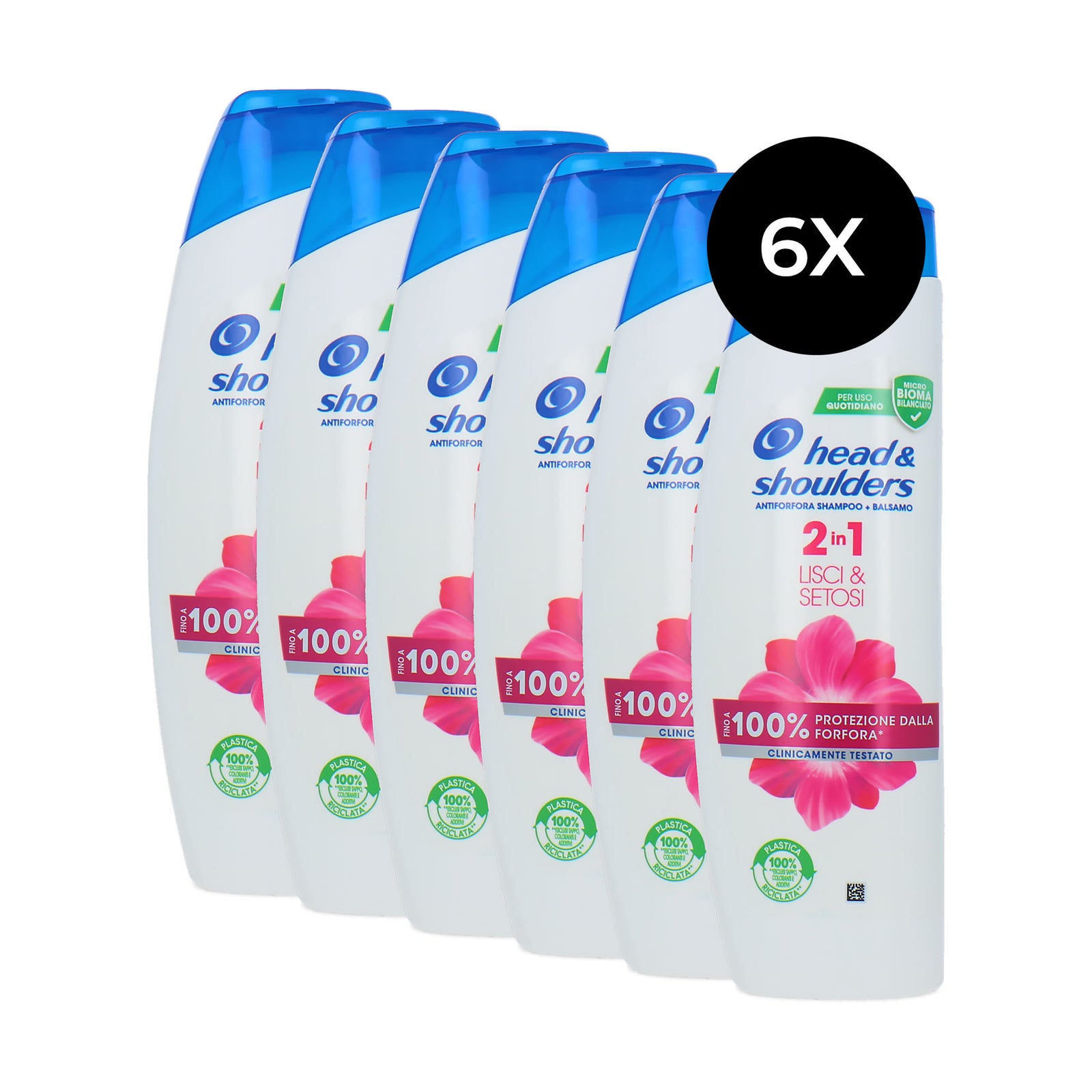 Head & Shoulders 2in1 Shampoo & Conditioner Silky & Smooth - 6 x 225 ml