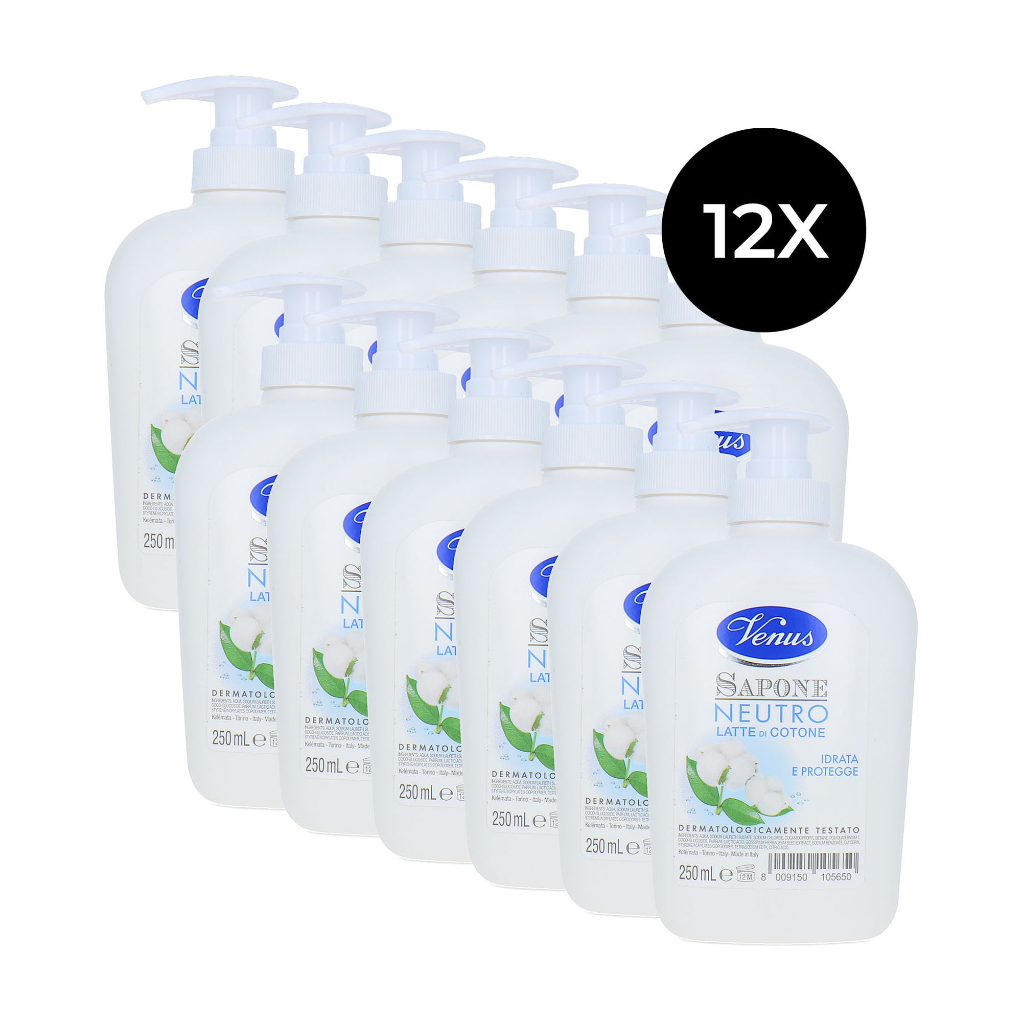 Venus Neutral Handsoap with Cottonmilk - 12 x 250 ml
