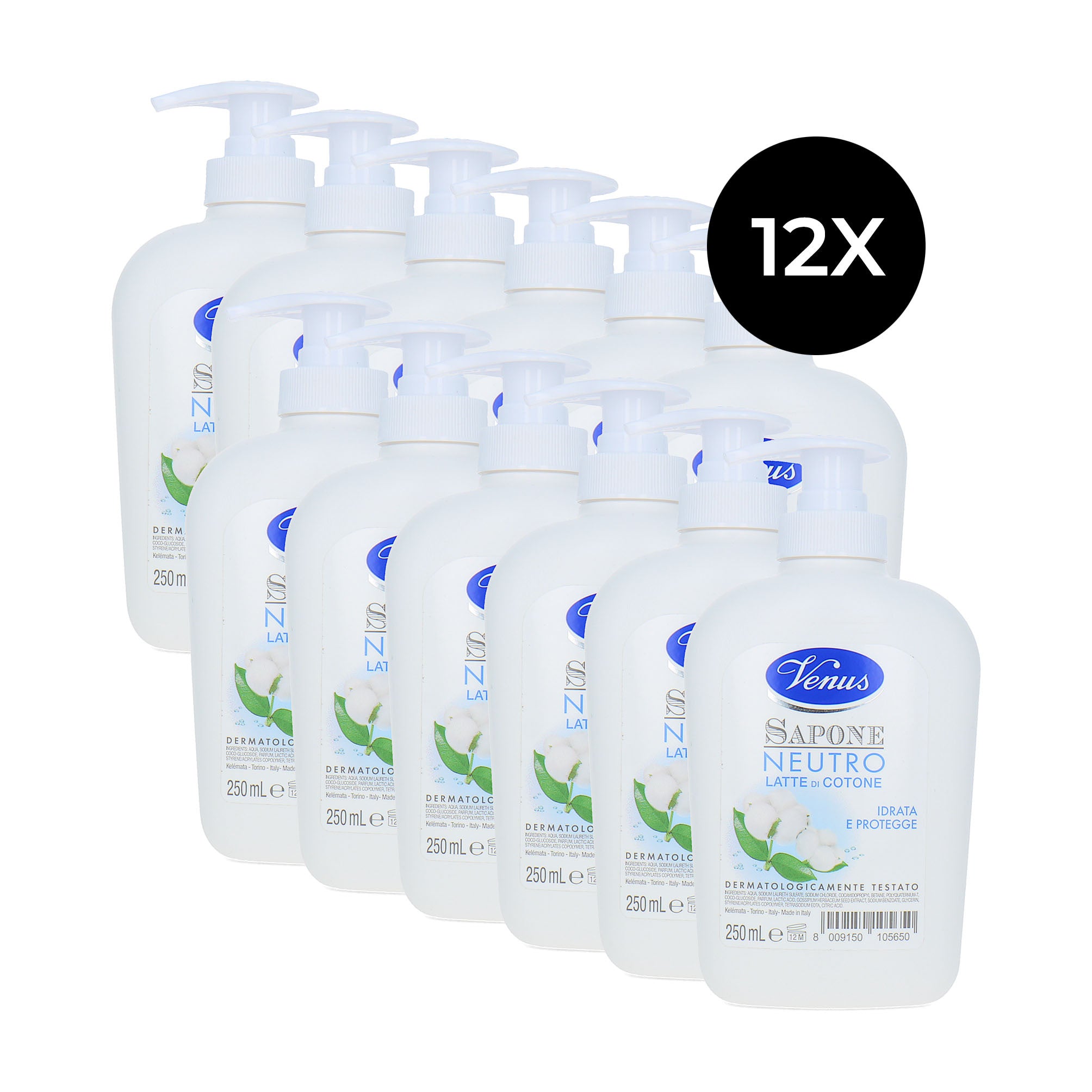 Venus Neutral Handsoap with Cottonmilk - 12 x 250 ml