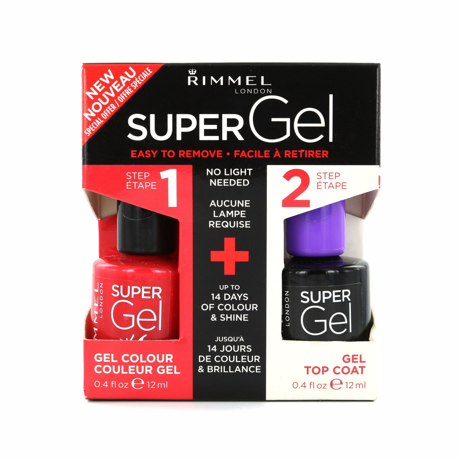 Rimmel Super Gel Duo Nagellak - 034 Hip Hop + Topcoat