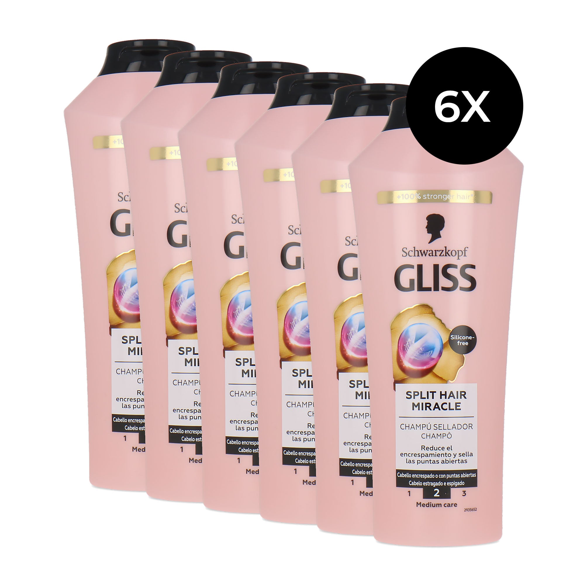 Schwarzkopf Gliss Split Hair Miracle Sealing Shampoo - 6 x 400 ml