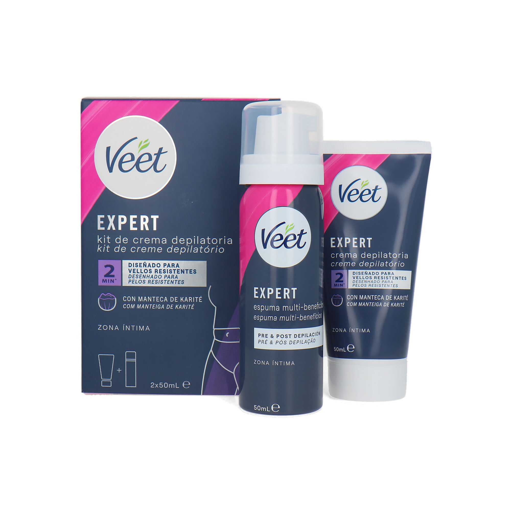 Veet Expert Haarentfernungscreme-Kit – 2 x 50 ml