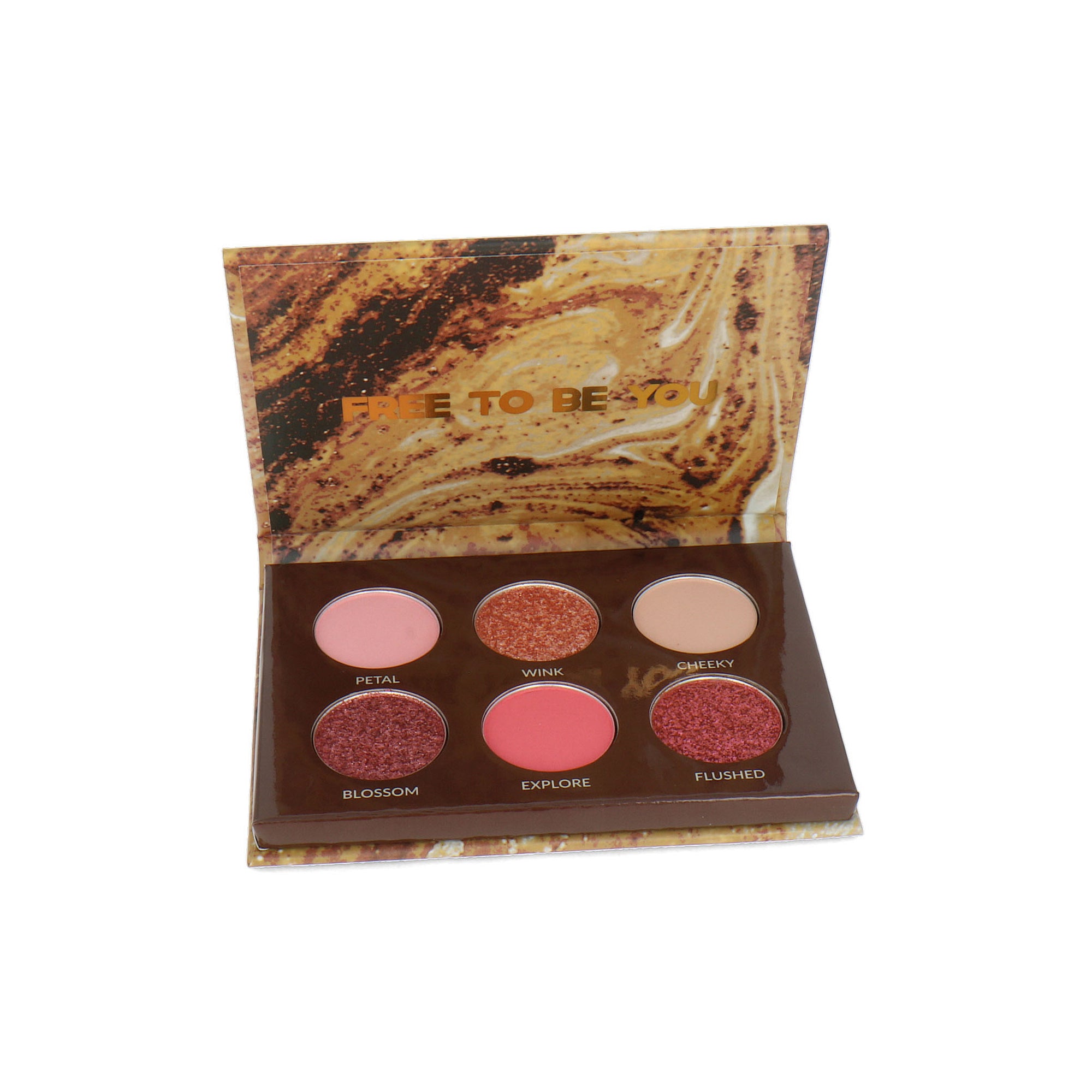BH Cosmetics Nude Ego 6 Color Oogschaduw Palette - Unleashed Blushing