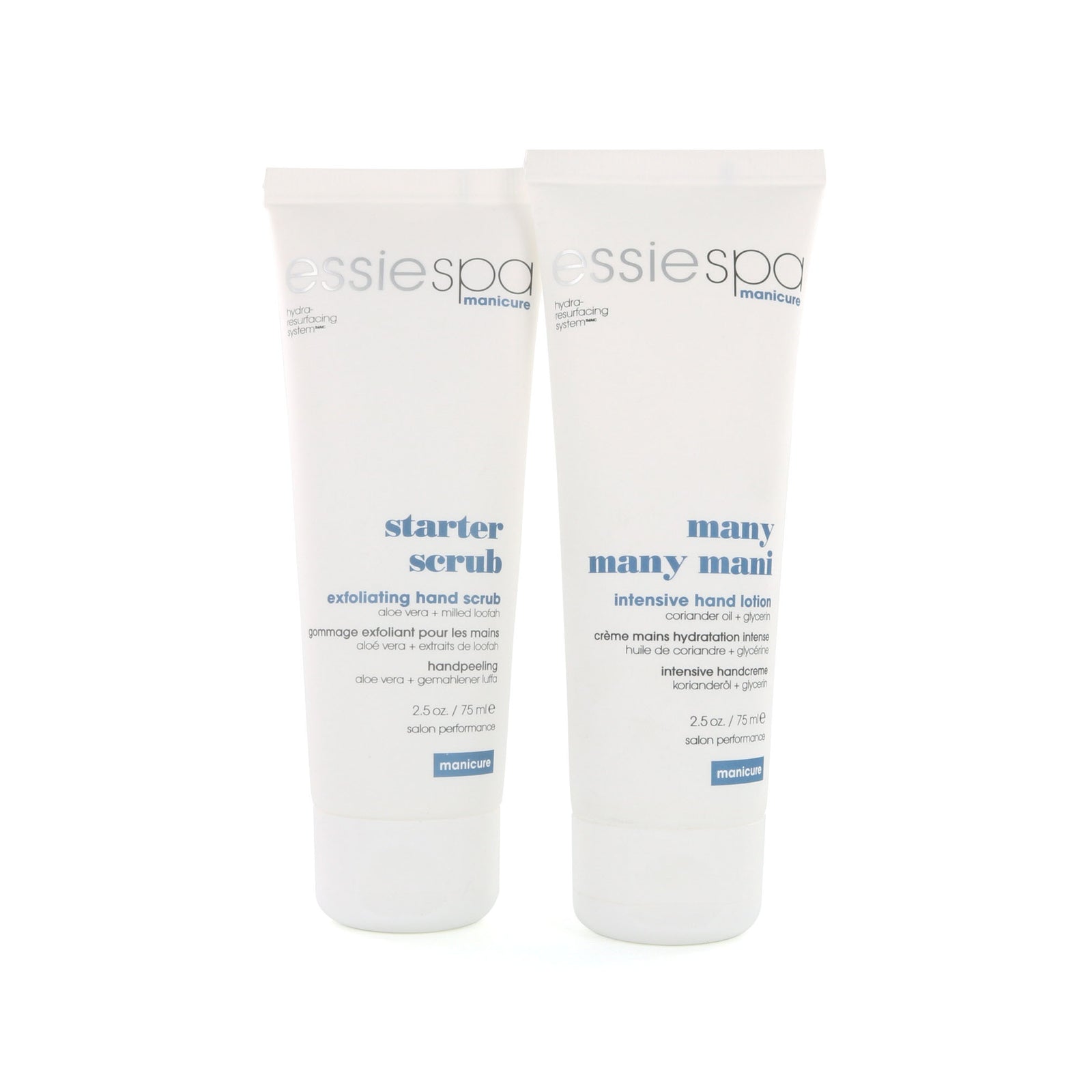 Essie Spa Manicure Starter Scrub & Many Many Mani Handlotion - 2 x 75ml
