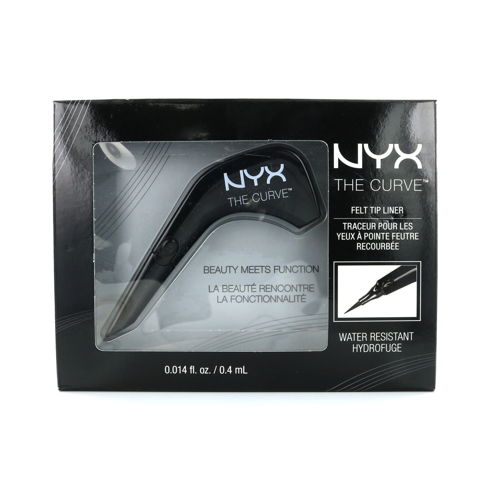 NYX The Curve Felt Tip Eyeliner - 01 Jet Black