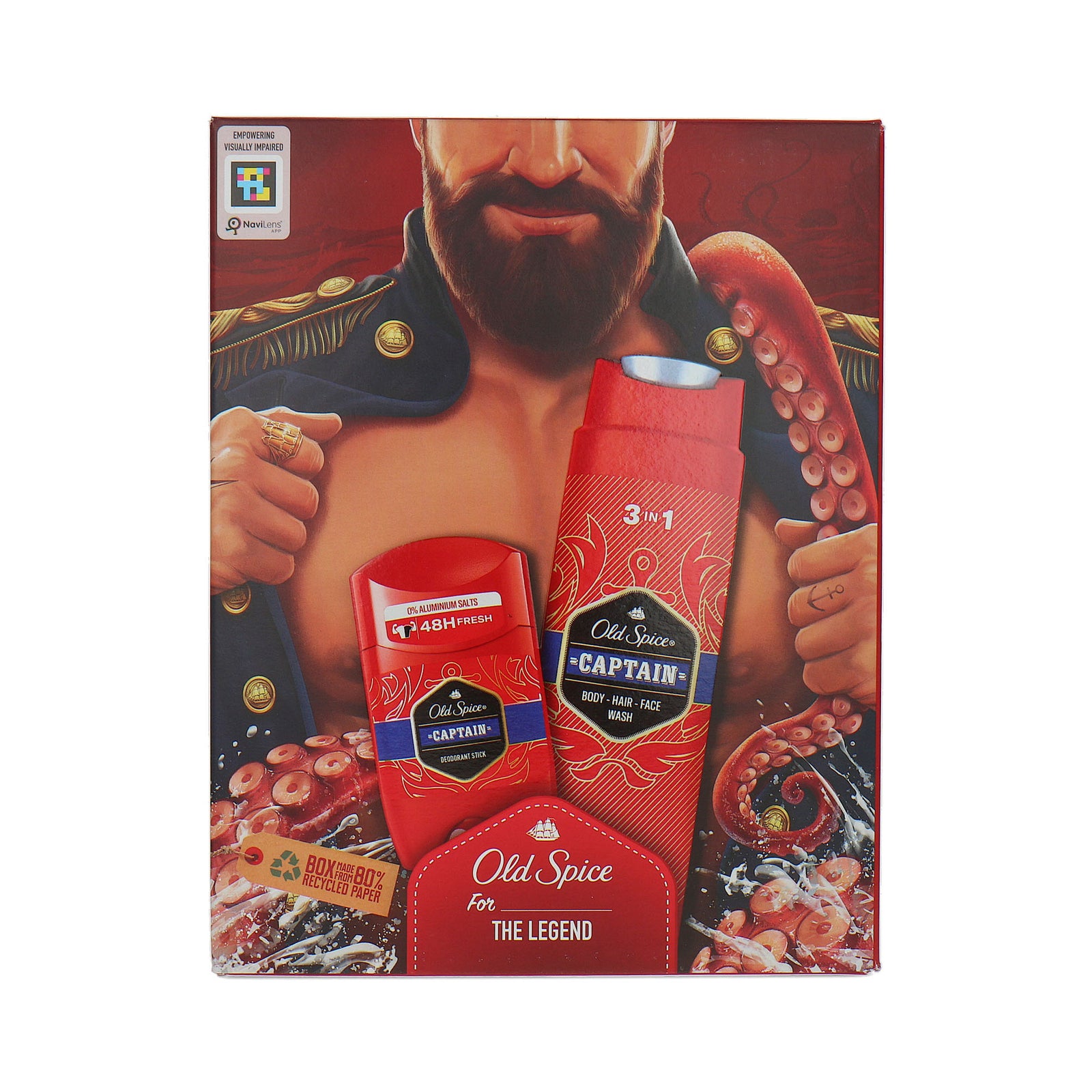 Old Spice For The Legend Captain Deo Stick + Shower Cadeauset - 300 ml