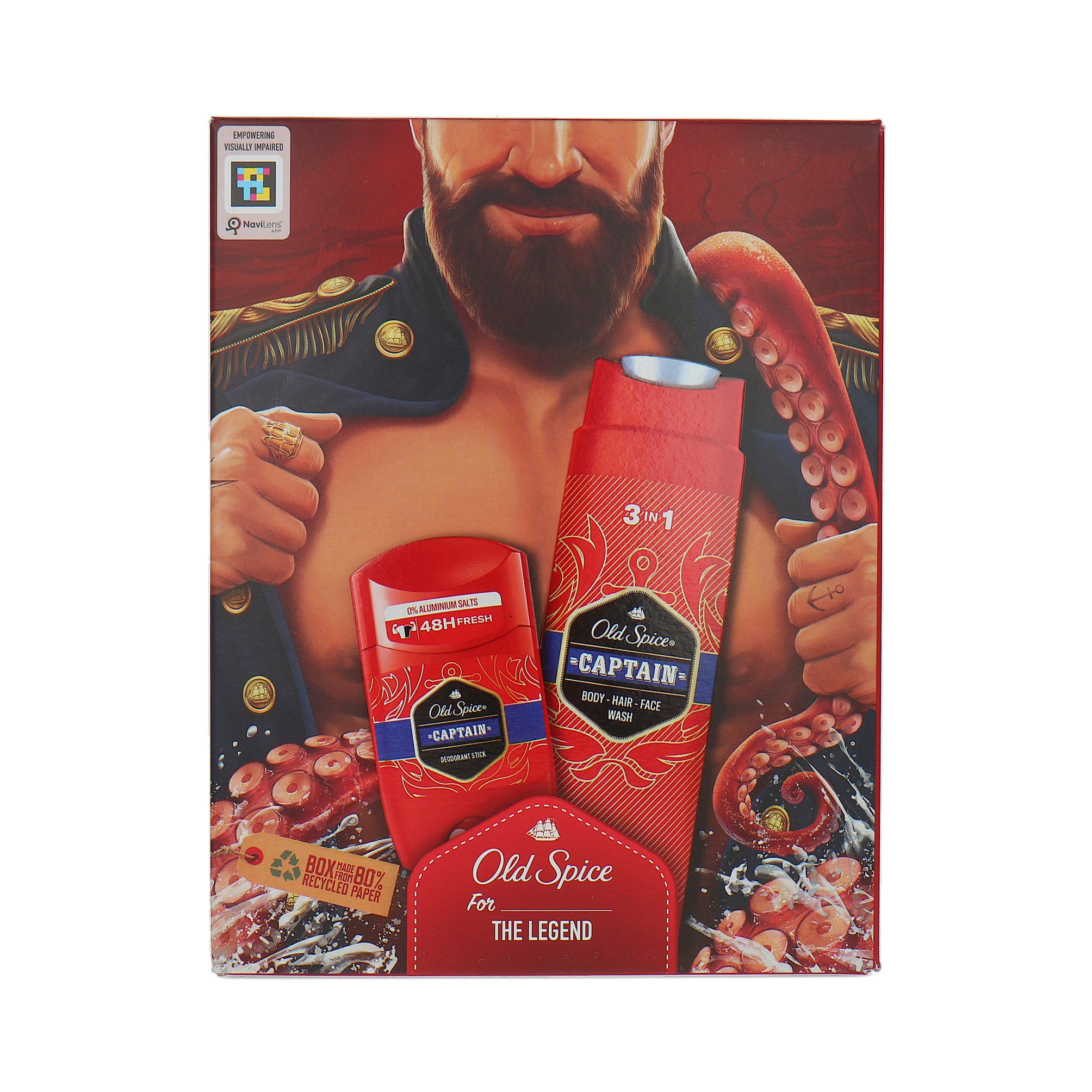Old Spice For The Legend Captain Deo Stick + Shower Cadeauset - 300 ml