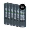 Dove Men + Care Charcoal + Clay Body + Face Wash - 6 x 250 ml