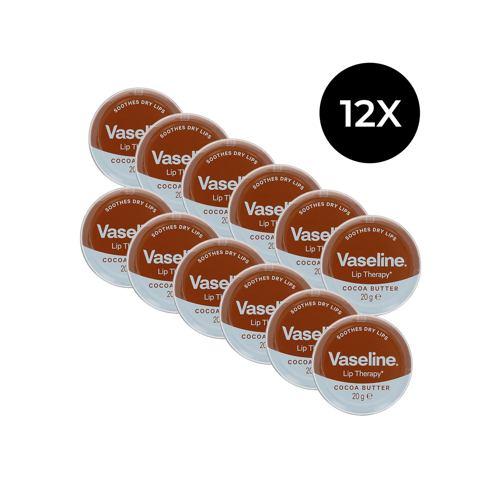 Vaseline Lip Therapy Cocoa Butter Lippenbalsem - 12 x 20 gr
