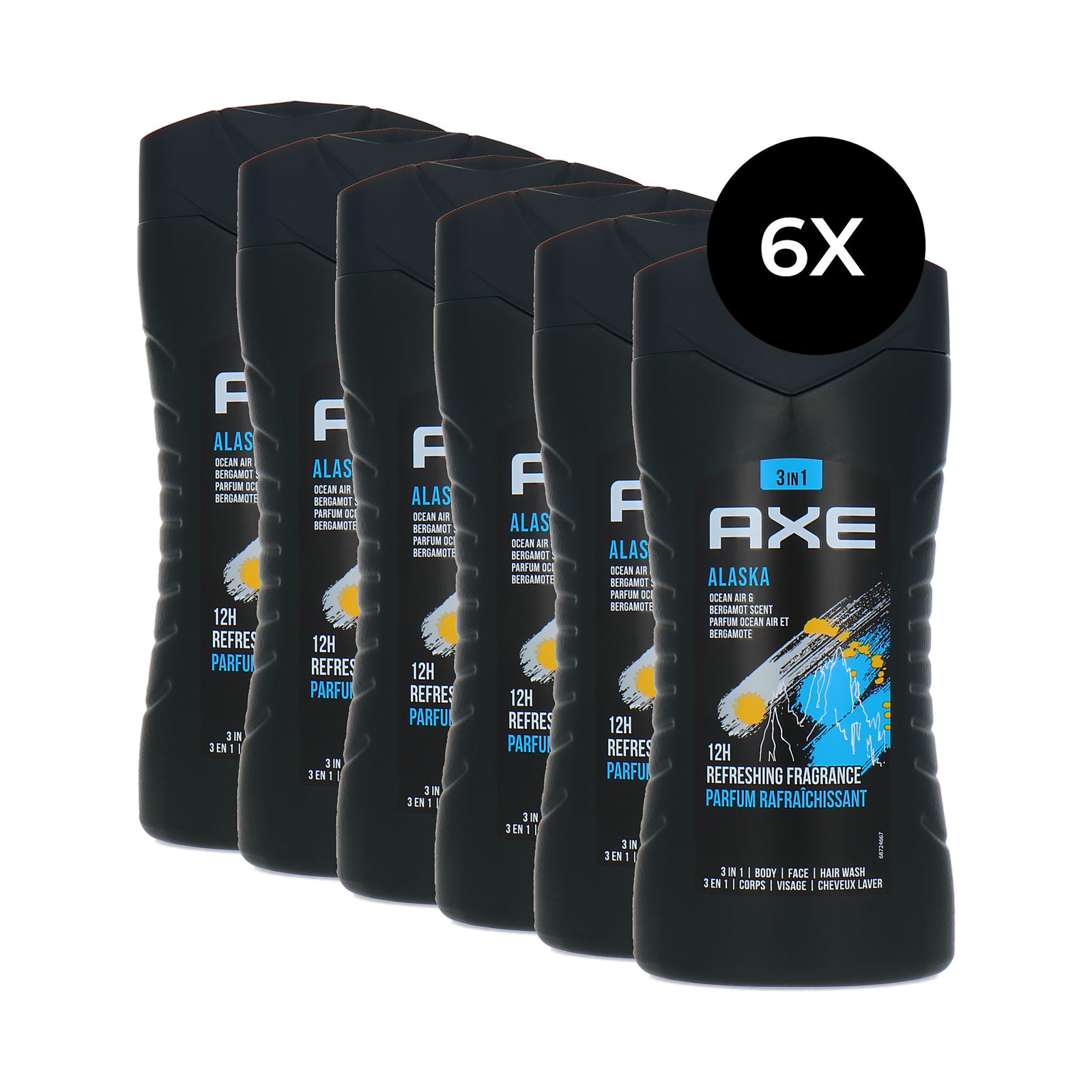 Axe 3in1 Shower Gel Alaska - 6 x 250 ml