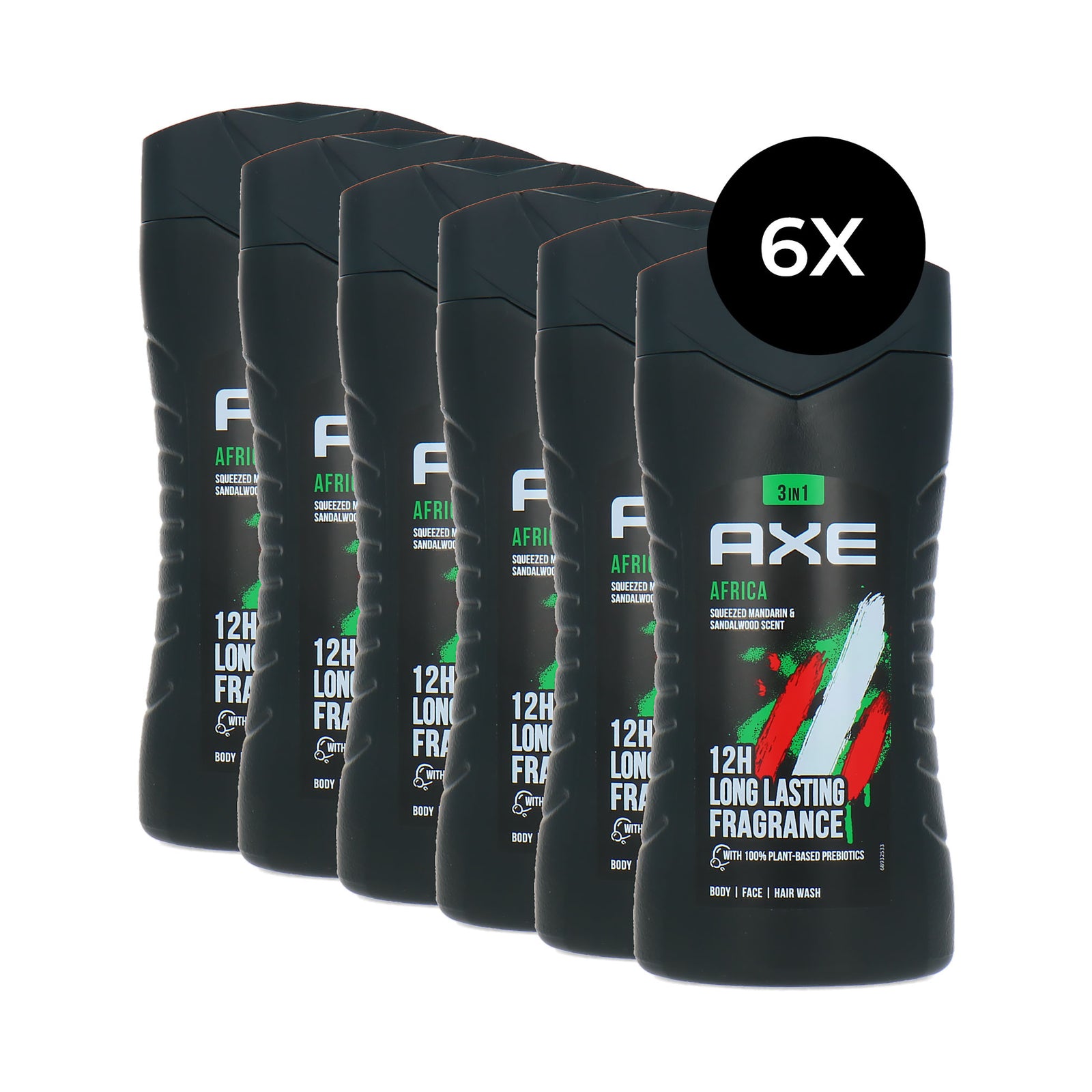 Axe 3in1 Shower Gel Africa - 6 x 250 ml