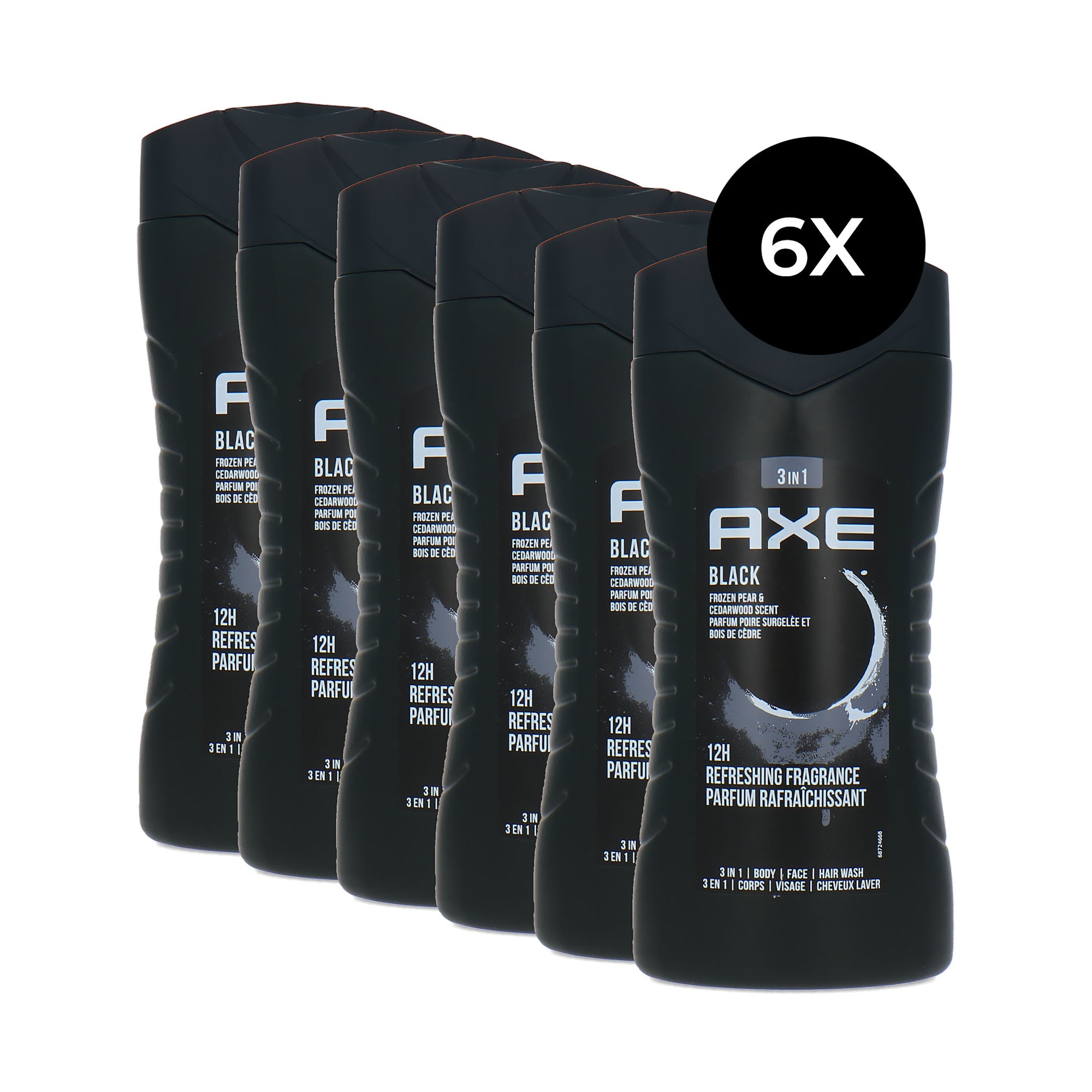 Axe 3in1 Shower Gel Black - 6 x 250 ml