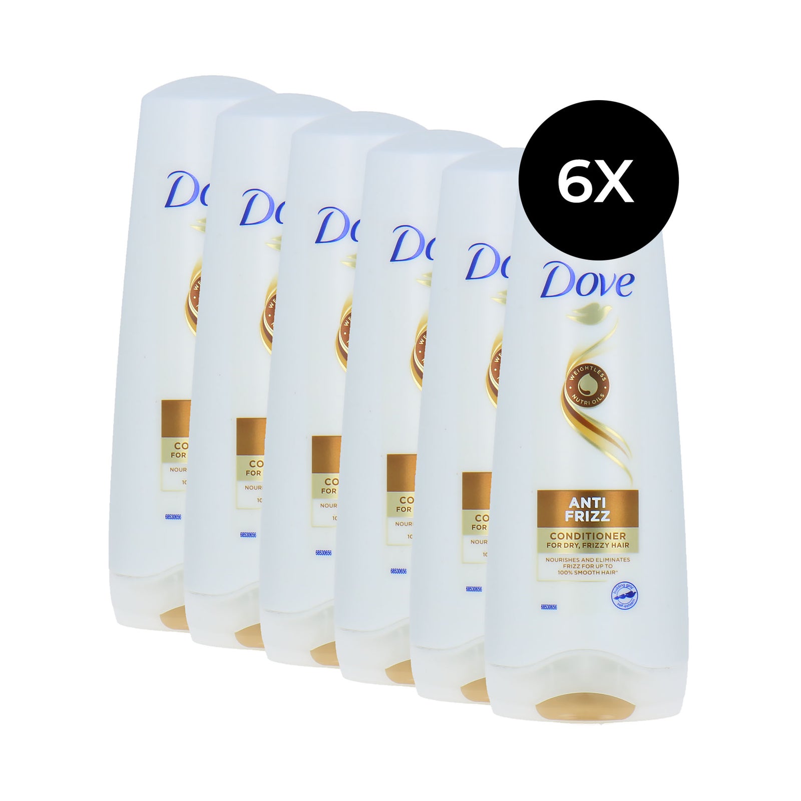 Dove Anti-Frizz Conditioner - 6 x 200 ml