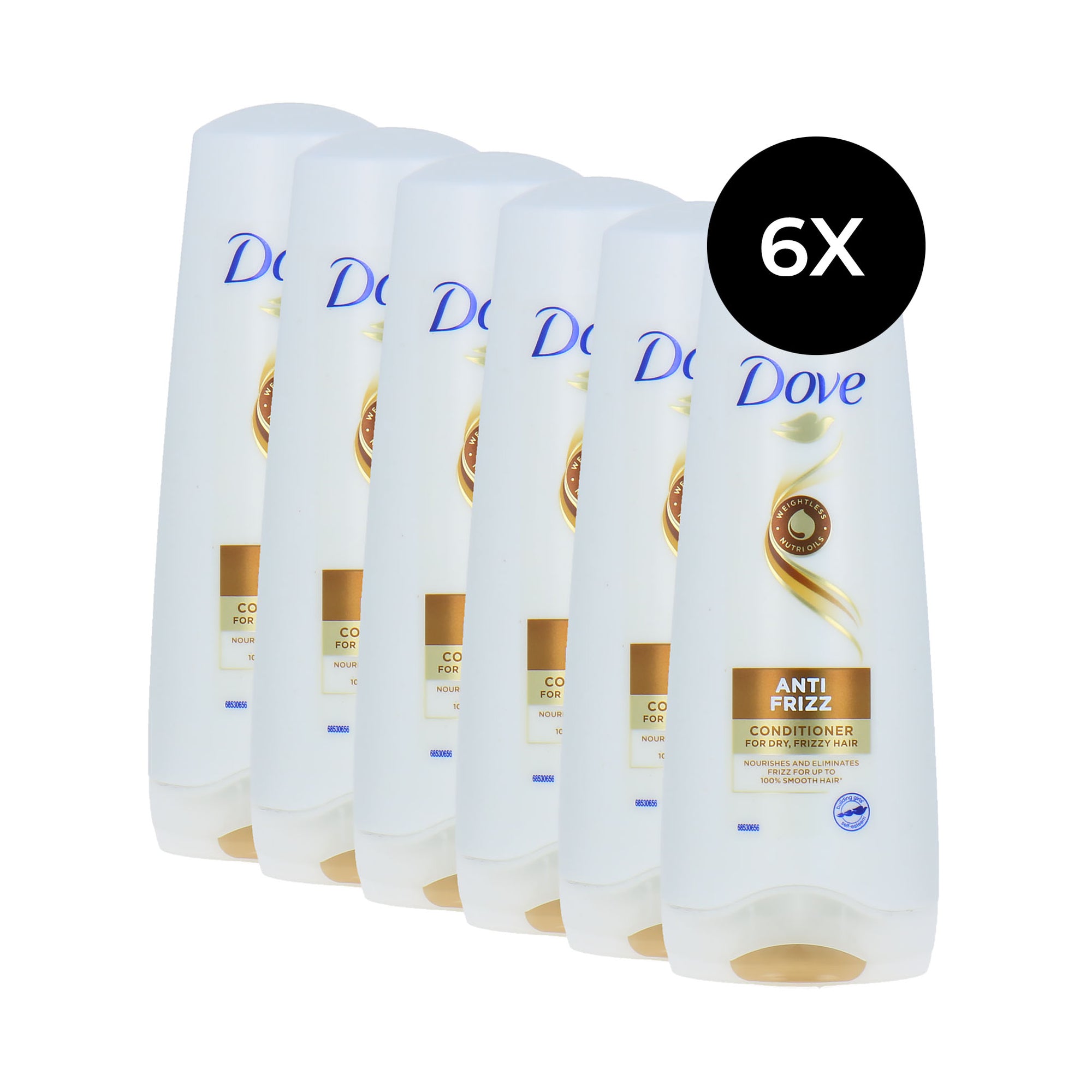 Dove Anti-Frizz Conditioner - 6 x 200 ml