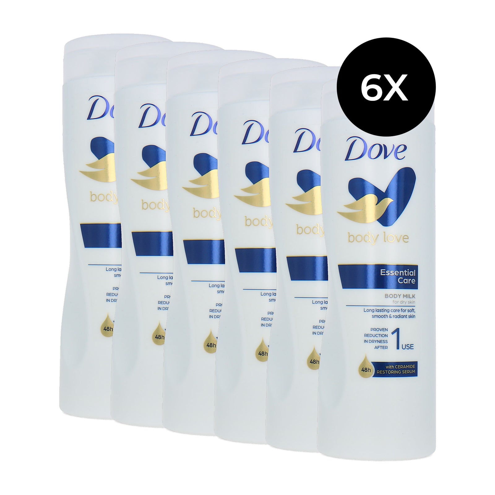 Dove Body Love Essential Care Body Milk - 6 x 400 ml
