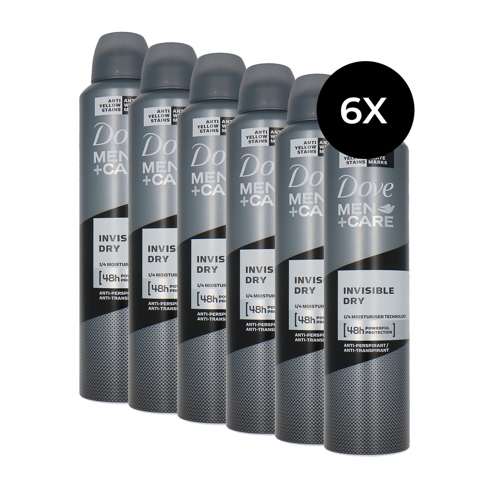 Dove Men + Care Invisible Dry Deodorant Spray - 6 x 250 ml