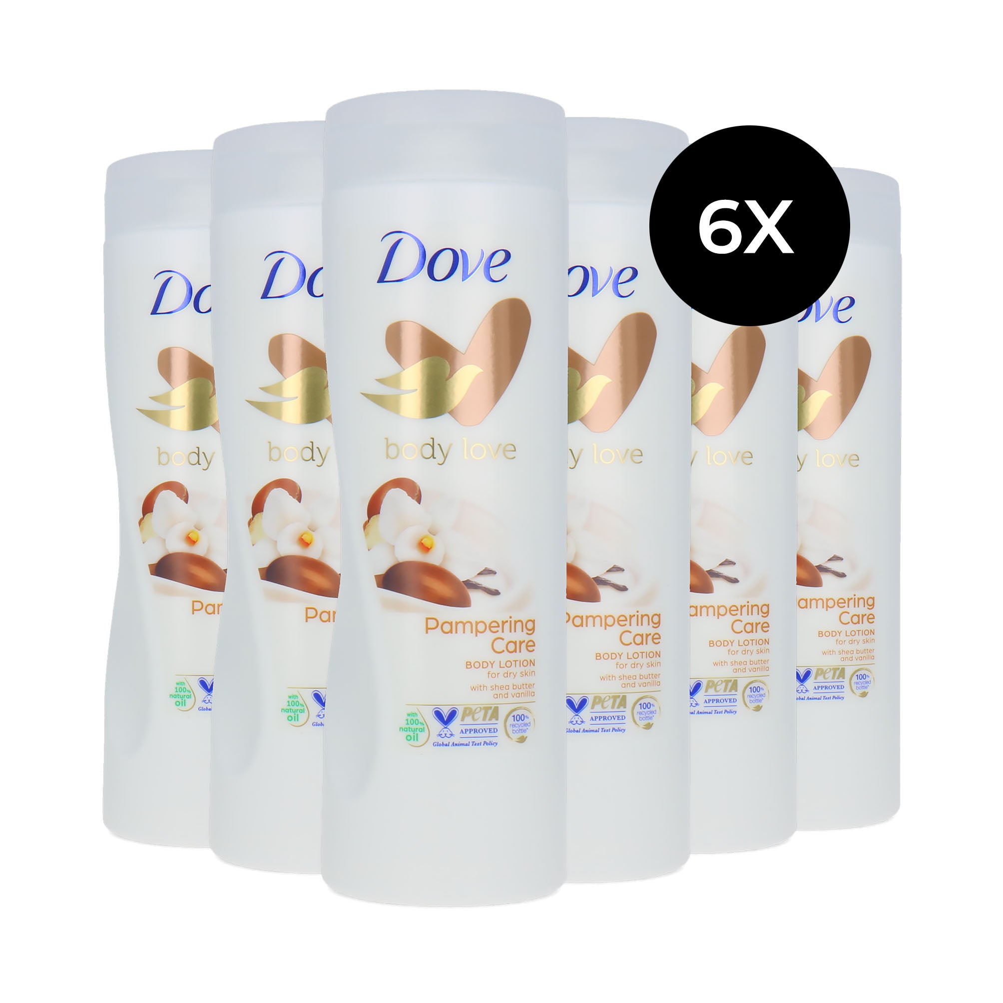 Dove Body Love Pampering Care Body Lotion - 6 x 400 ml