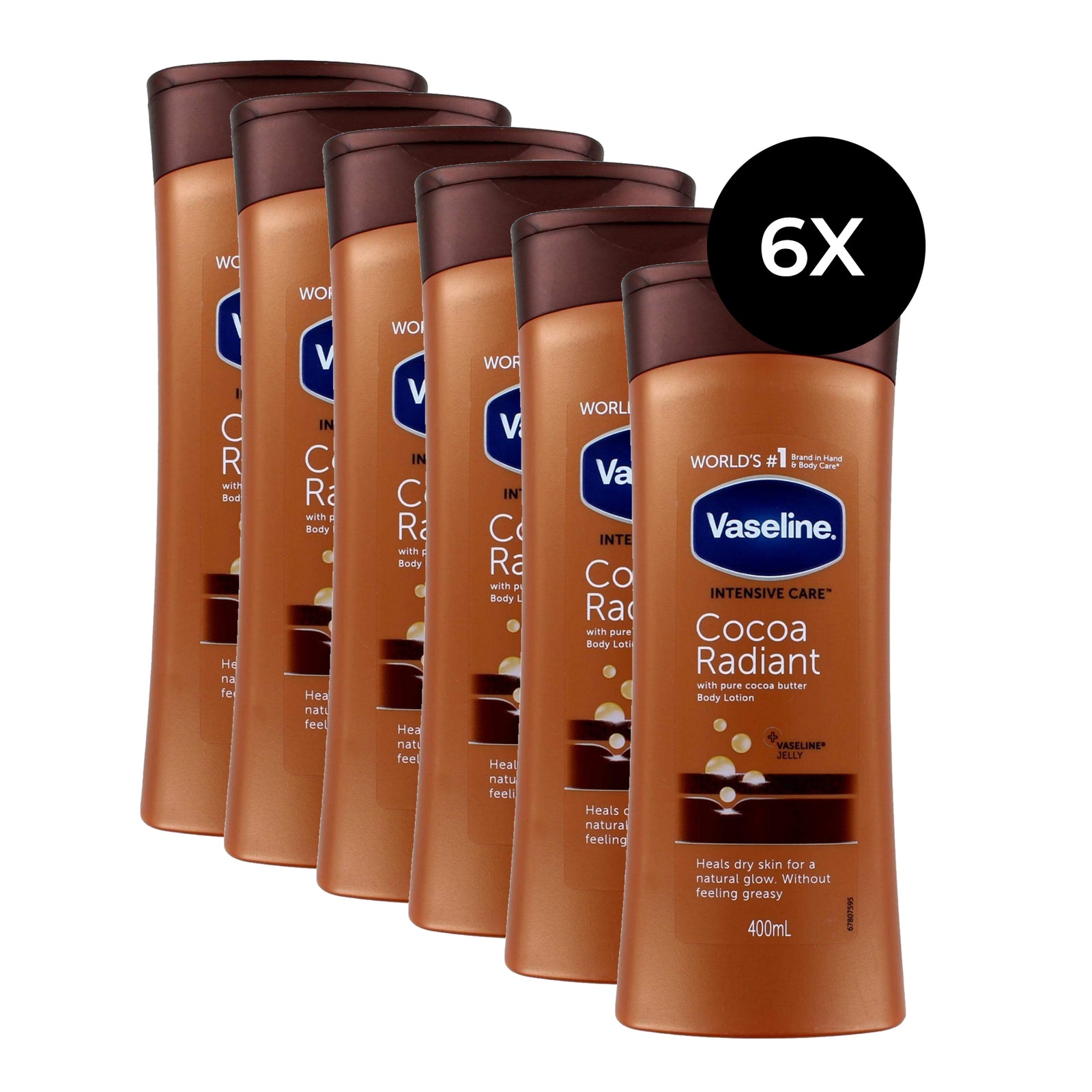 Vaseline Intensive Care 400 ml Body Lotion - Cocoa Radiant (6 stuks)