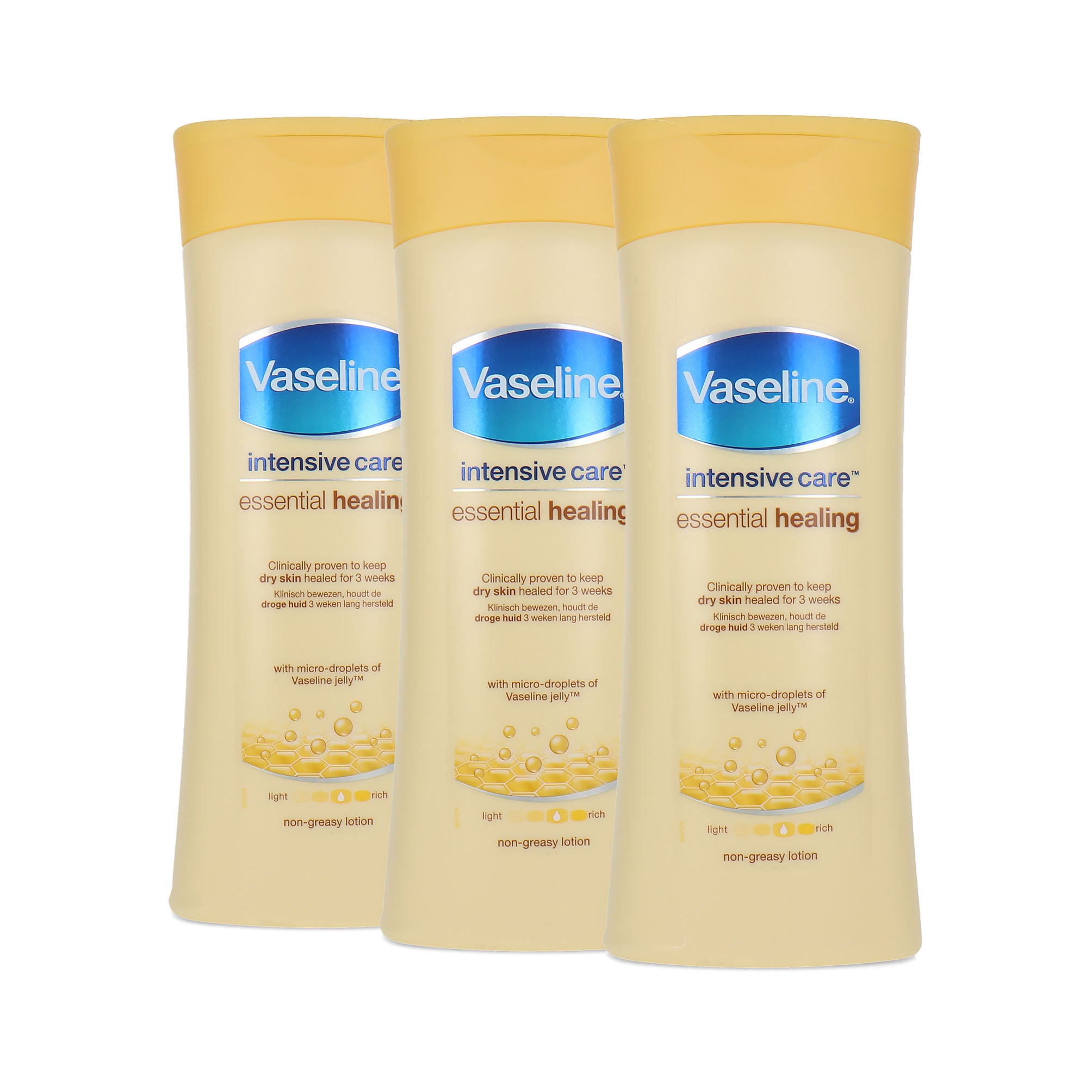 Vaseline Intensive Care Essential Healing Body Lotion - 3 x 400 ml